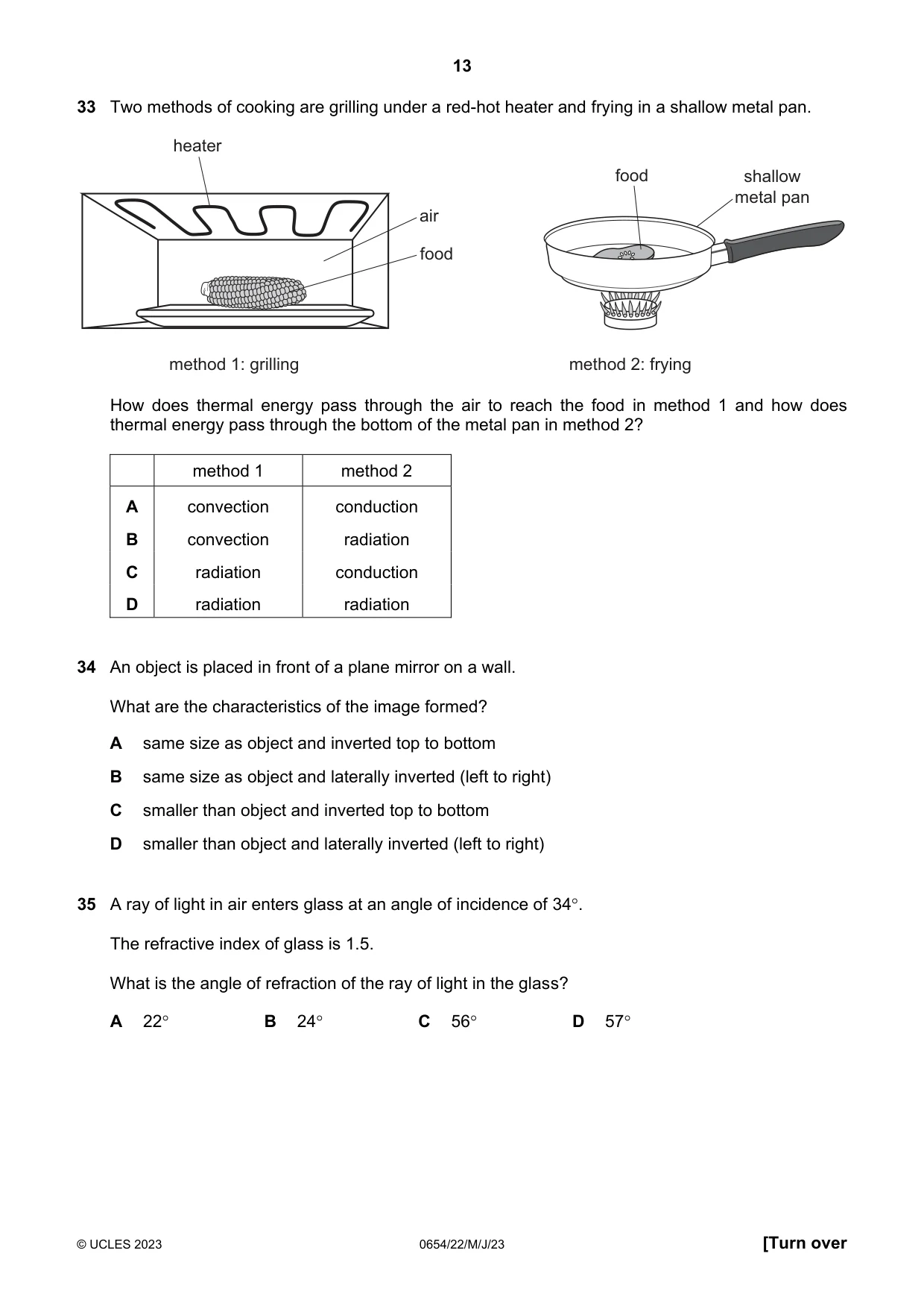 Cambridge IGCSE Sciences - Co-ordinated (Double) 0654 2023 May/June Paper 2 · Variant 2 question paper, page 13 of 16