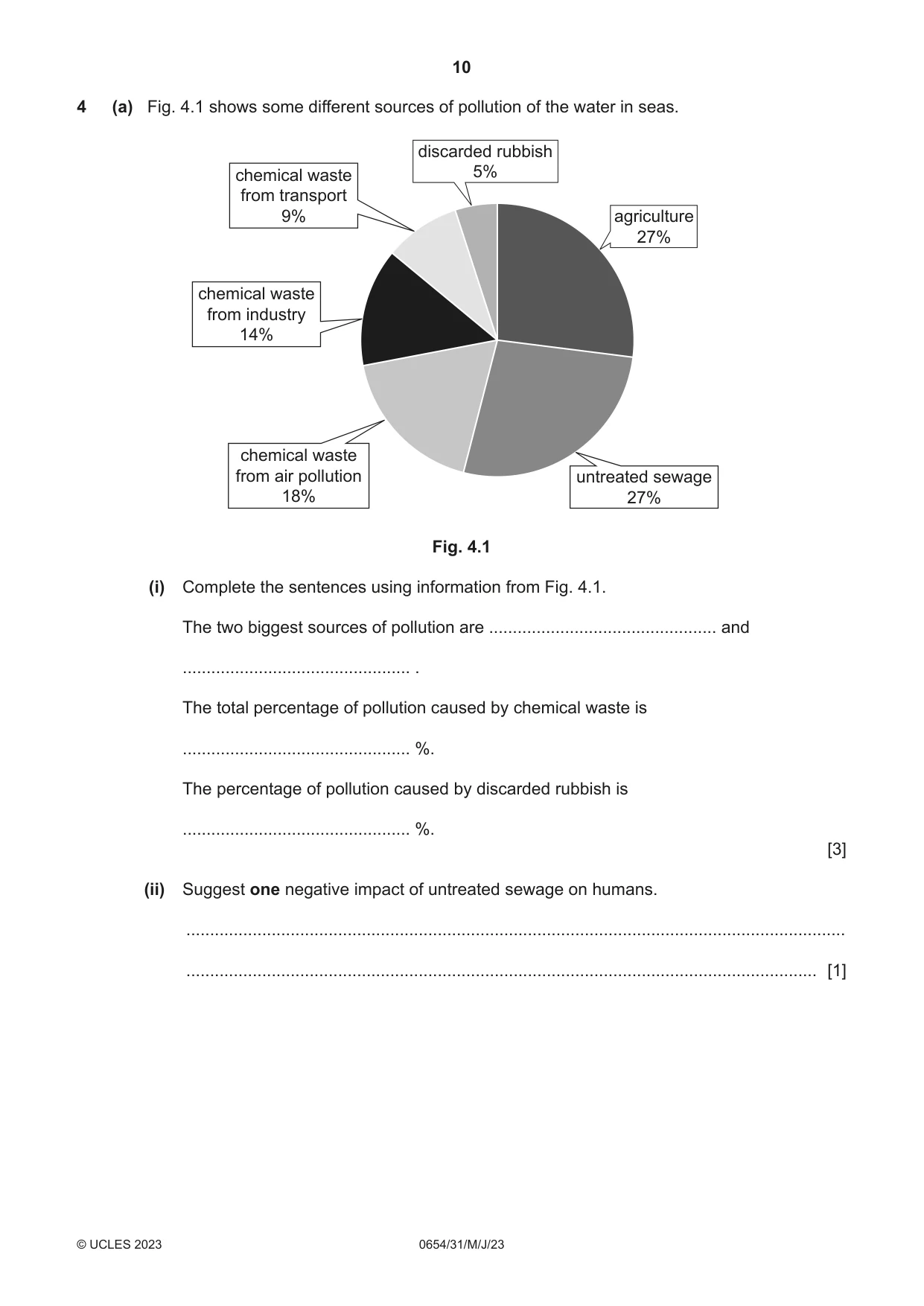 Cambridge IGCSE Sciences - Co-ordinated (Double) 0654 2023 May/June Paper 3 · Variant 1 question paper, page 10 of 32