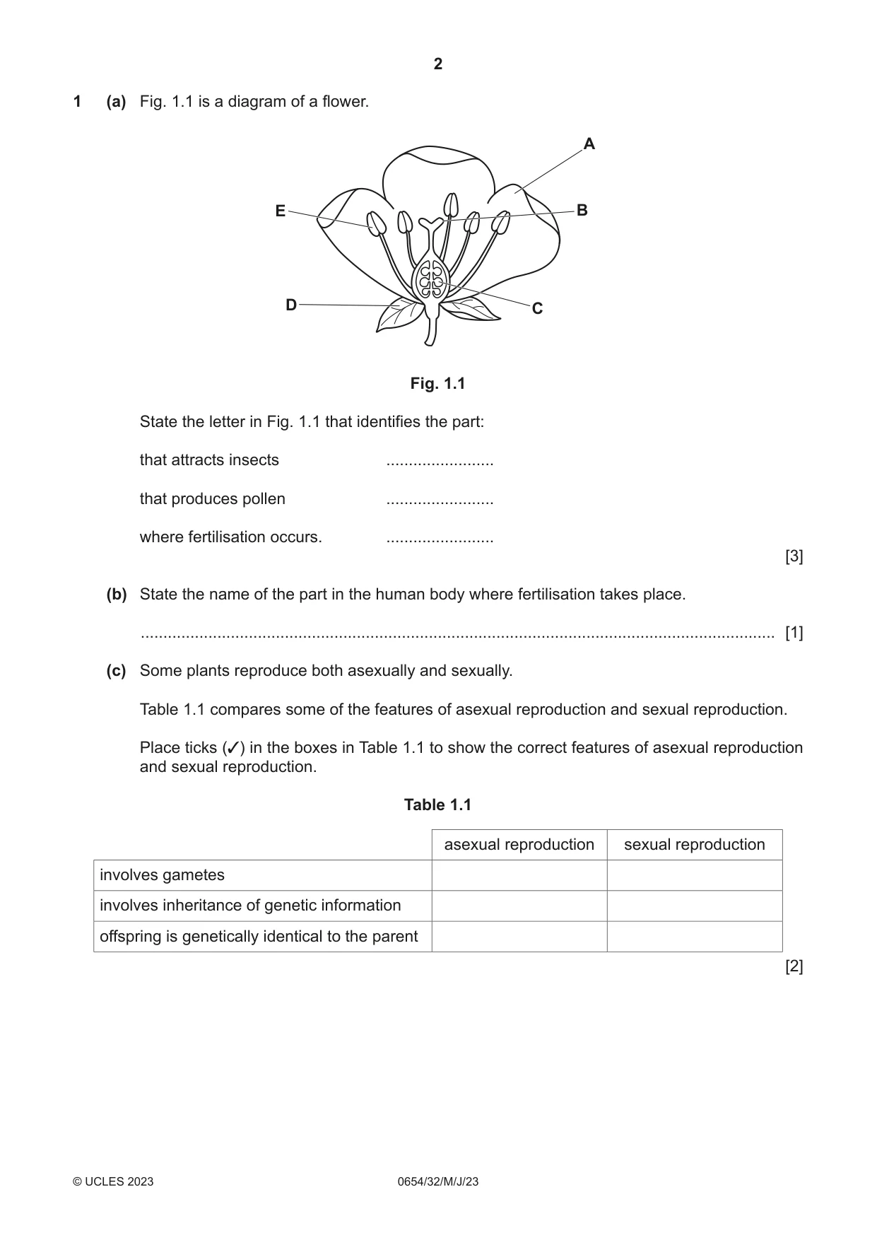Cambridge IGCSE Sciences - Co-ordinated (Double) 0654 2023 May/June Paper 3 · Variant 2 question paper, page 2 of 28