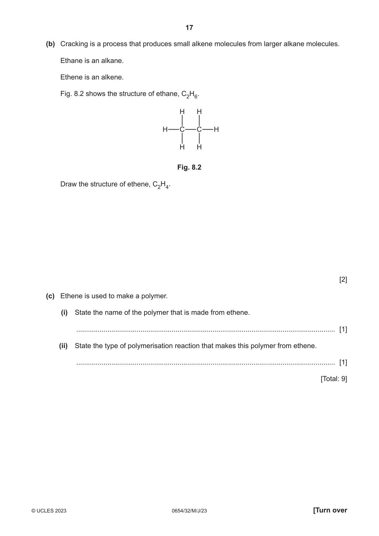 Cambridge IGCSE Sciences - Co-ordinated (Double) 0654 2023 May/June Paper 3 · Variant 2 question paper, page 17 of 28