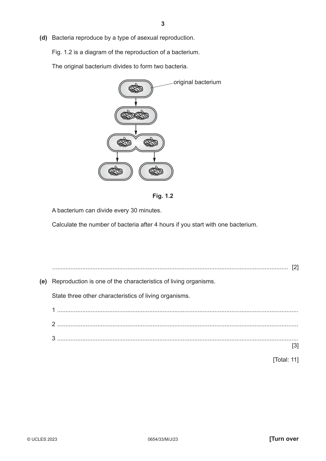 Cambridge IGCSE Sciences - Co-ordinated (Double) 0654 2023 May/June Paper 3 · Variant 3 question paper, page 3 of 28