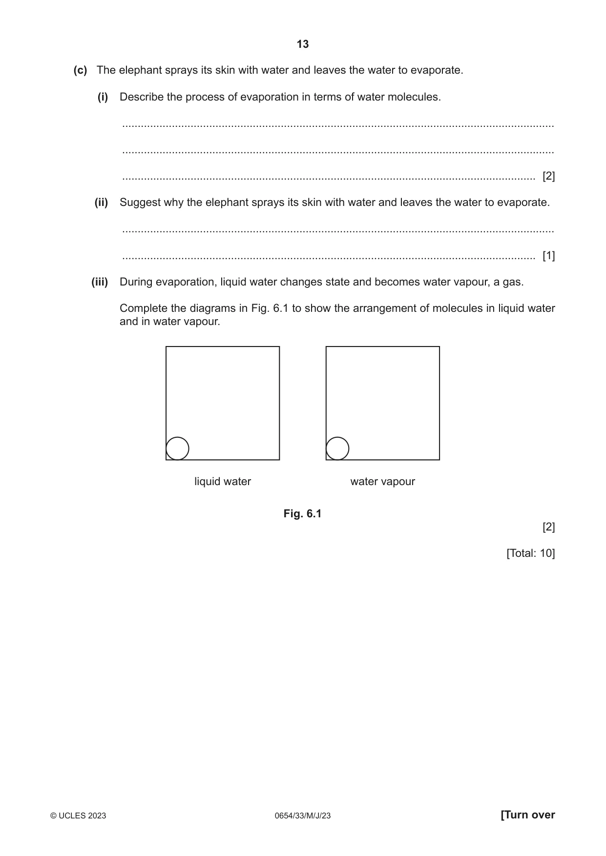 Cambridge IGCSE Sciences - Co-ordinated (Double) 0654 2023 May/June Paper 3 · Variant 3 question paper, page 13 of 28