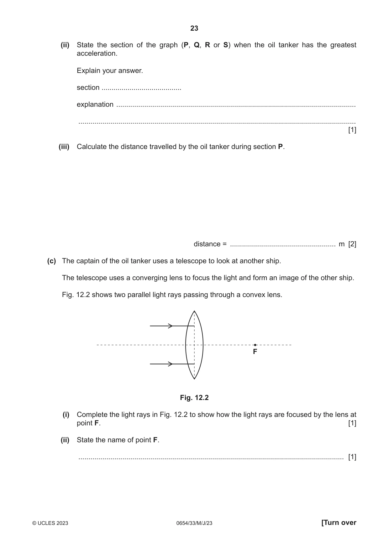 Cambridge IGCSE Sciences - Co-ordinated (Double) 0654 2023 May/June Paper 3 · Variant 3 question paper, page 23 of 28