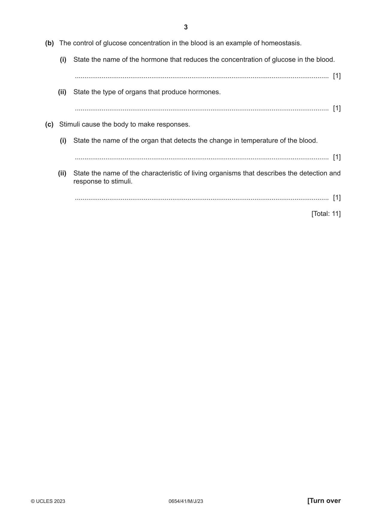 Cambridge IGCSE Sciences - Co-ordinated (Double) 0654 2023 May/June Paper 4 · Variant 1 question paper, page 3 of 32