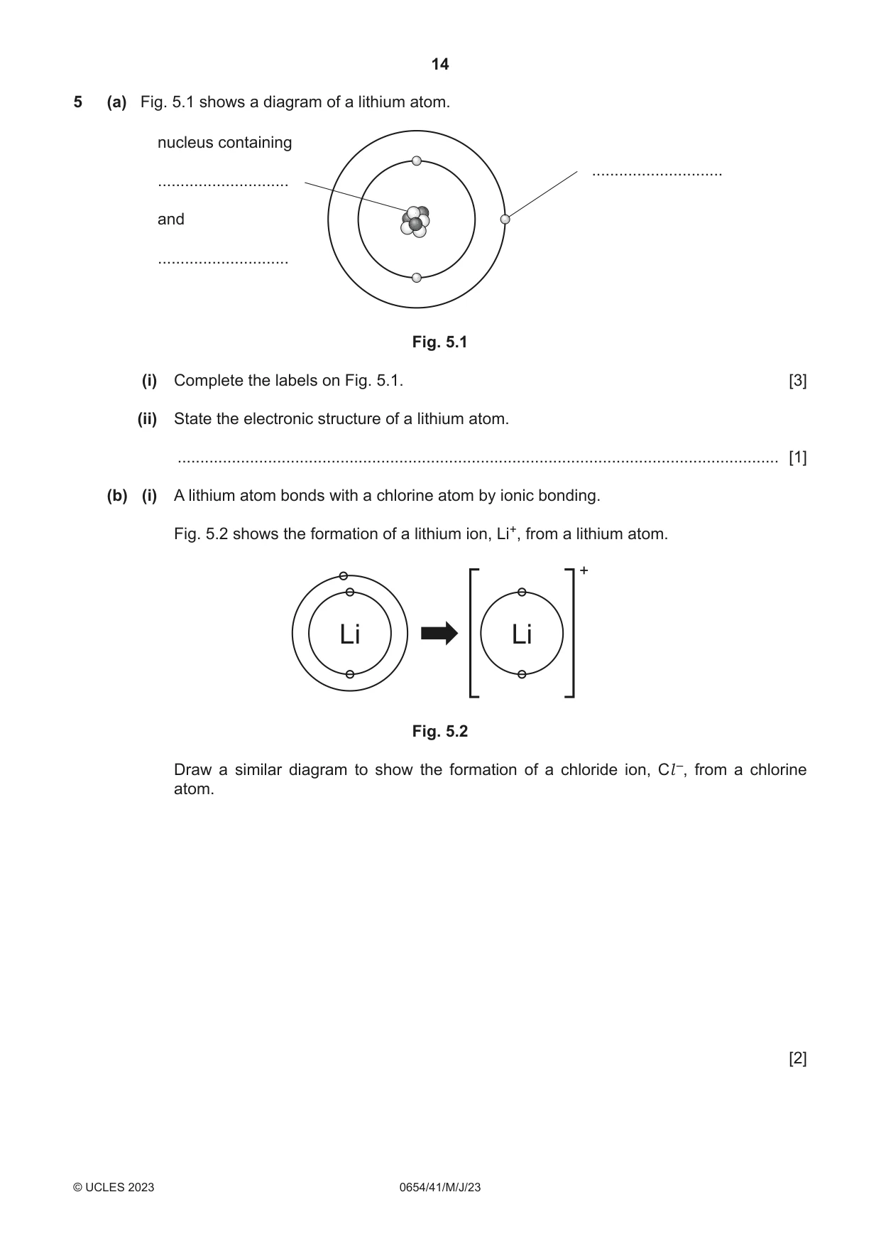 Cambridge IGCSE Sciences - Co-ordinated (Double) 0654 2023 May/June Paper 4 · Variant 1 question paper, page 14 of 32