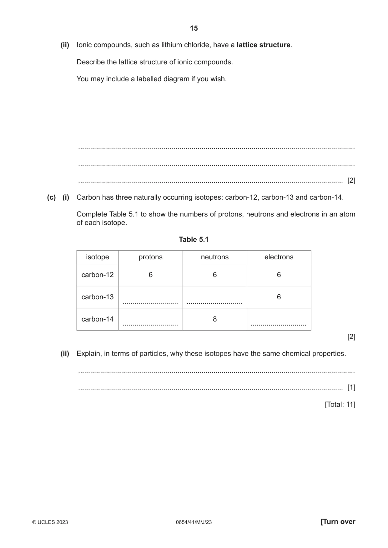 Cambridge IGCSE Sciences - Co-ordinated (Double) 0654 2023 May/June Paper 4 · Variant 1 question paper, page 15 of 32
