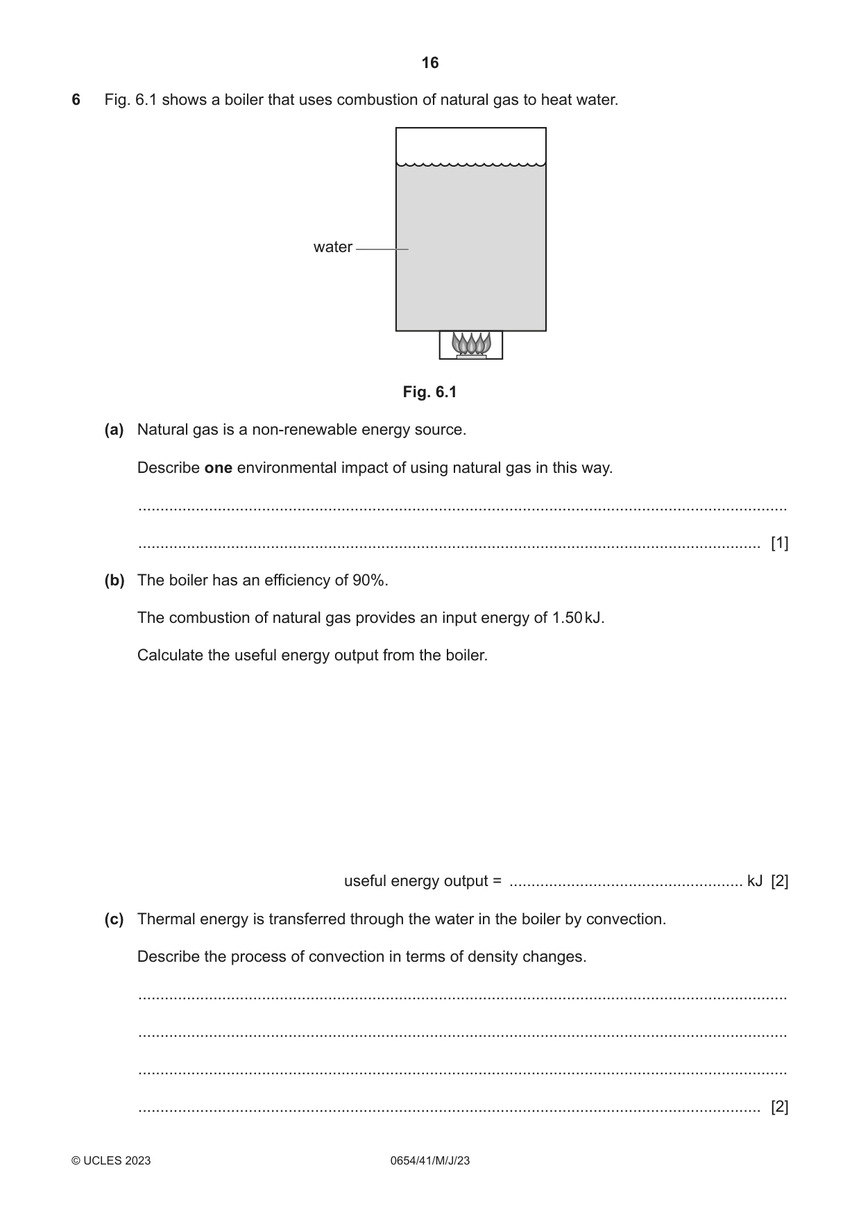 Cambridge IGCSE Sciences - Co-ordinated (Double) 0654 2023 May/June Paper 4 · Variant 1 question paper, page 16 of 32