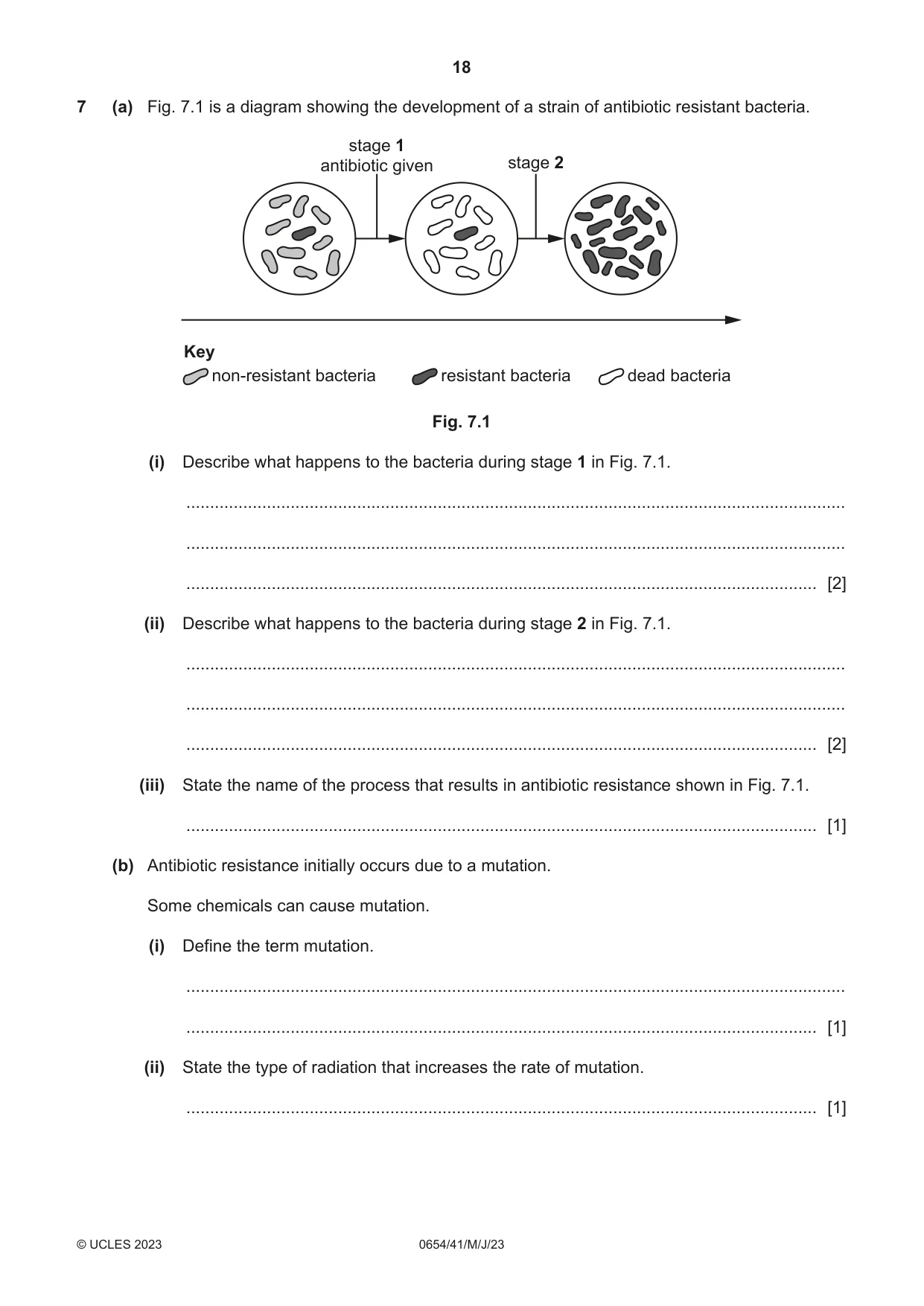 Cambridge IGCSE Sciences - Co-ordinated (Double) 0654 2023 May/June Paper 4 · Variant 1 question paper, page 18 of 32