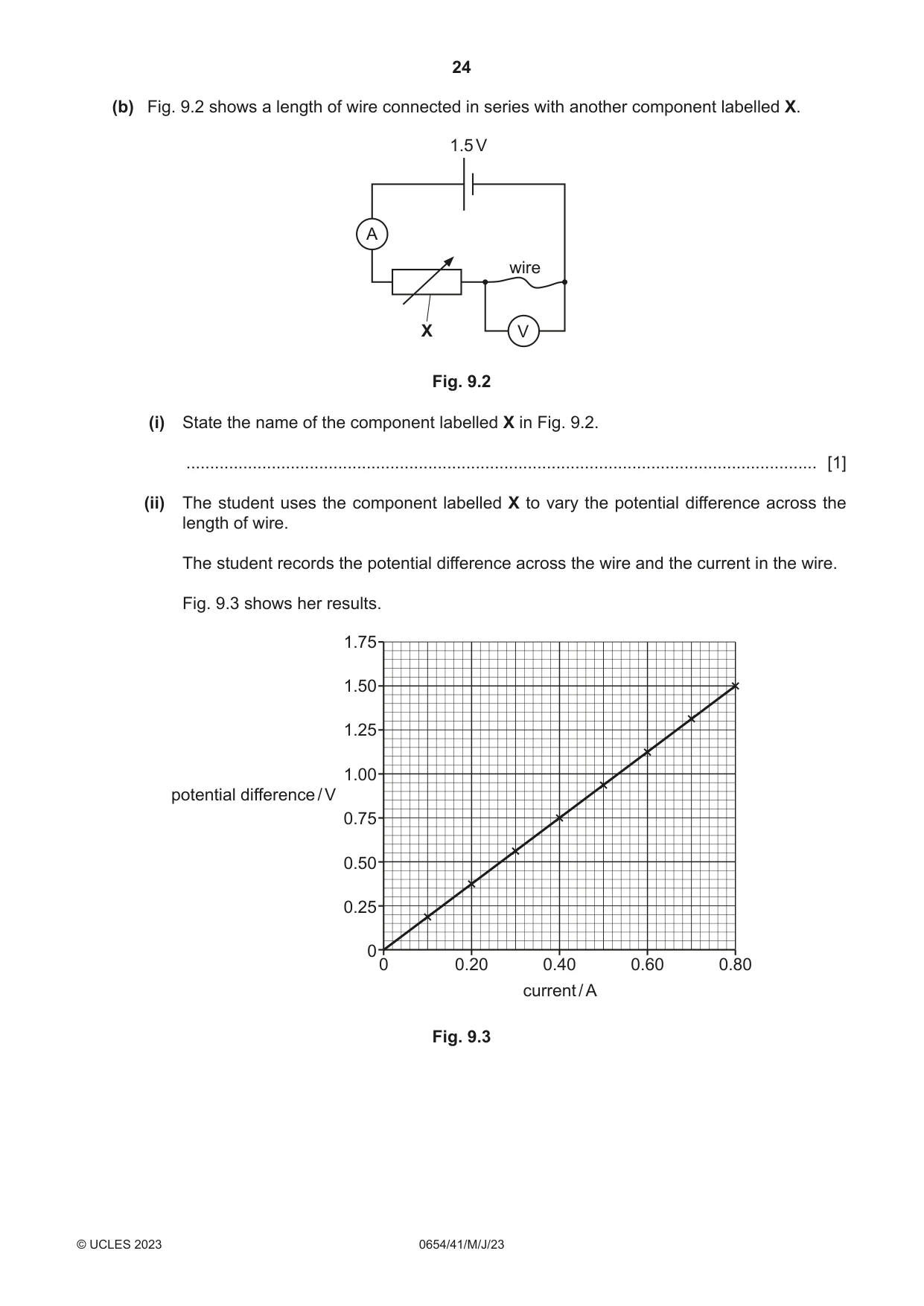 Cambridge IGCSE Sciences - Co-ordinated (Double) 0654 2023 May/June Paper 4 · Variant 1 question paper, page 24 of 32