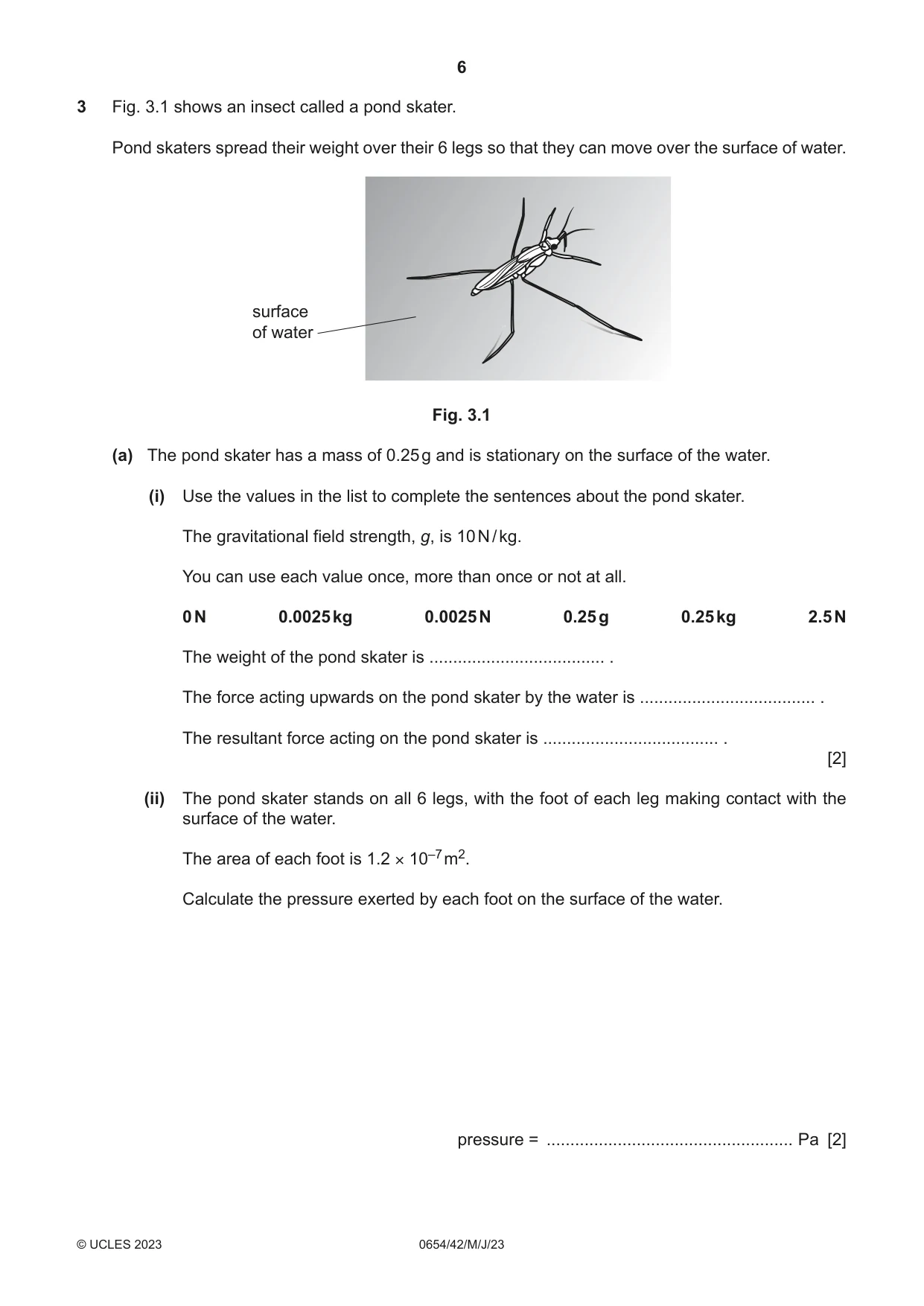 Cambridge IGCSE Sciences - Co-ordinated (Double) 0654 2023 May/June Paper 4 · Variant 2 question paper, page 6 of 32