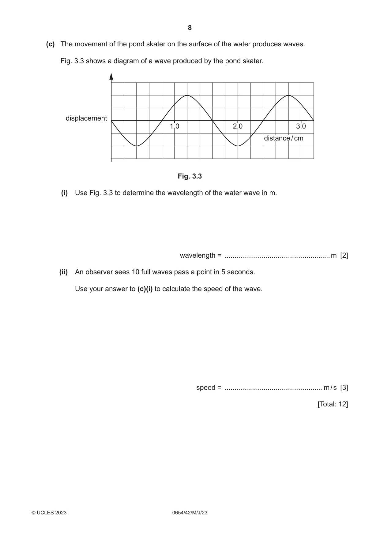 Cambridge IGCSE Sciences - Co-ordinated (Double) 0654 2023 May/June Paper 4 · Variant 2 question paper, page 8 of 32