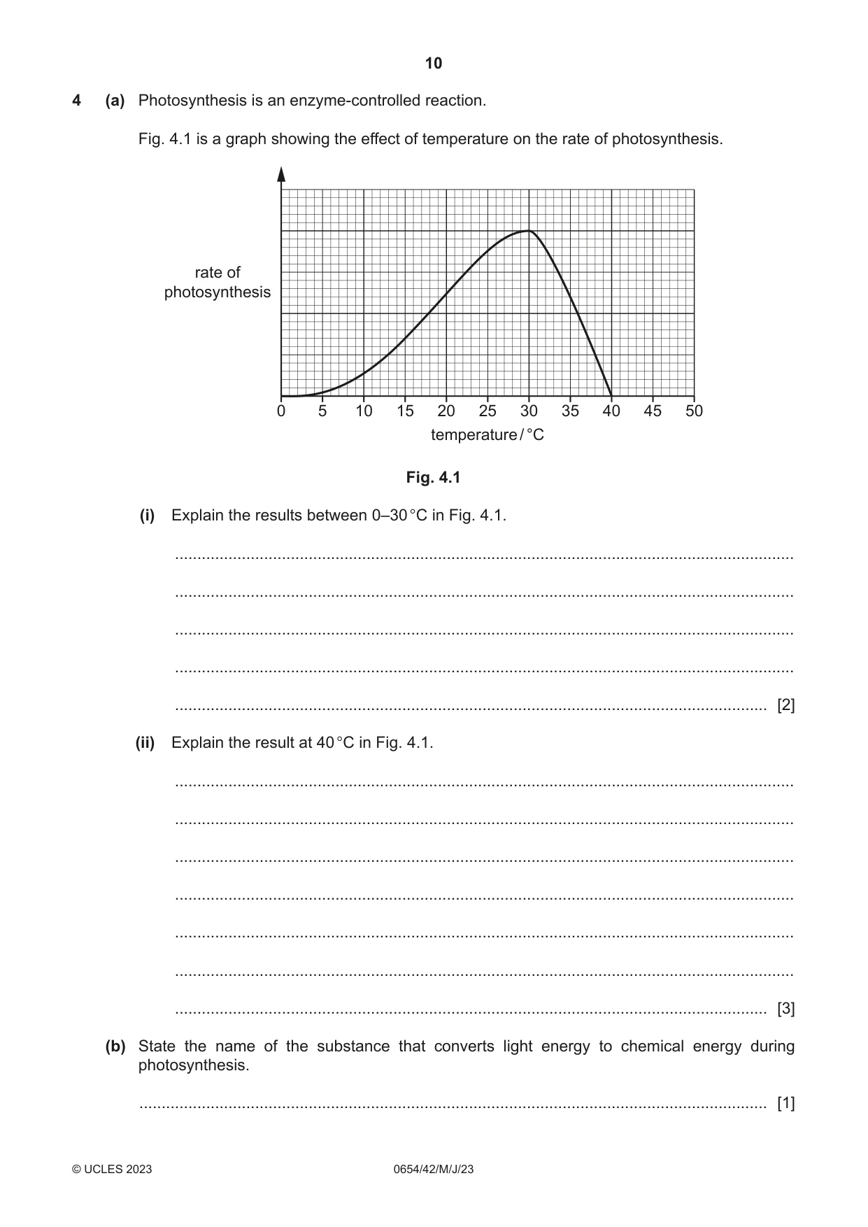 Cambridge IGCSE Sciences - Co-ordinated (Double) 0654 2023 May/June Paper 4 · Variant 2 question paper, page 10 of 32