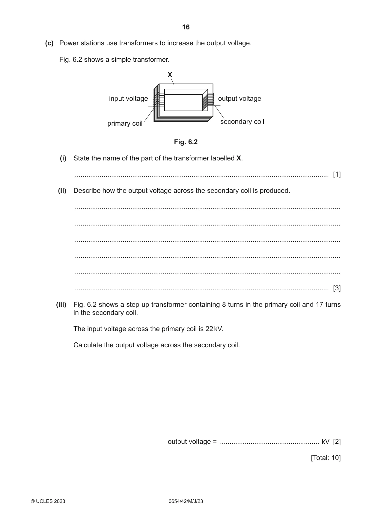Cambridge IGCSE Sciences - Co-ordinated (Double) 0654 2023 May/June Paper 4 · Variant 2 question paper, page 16 of 32
