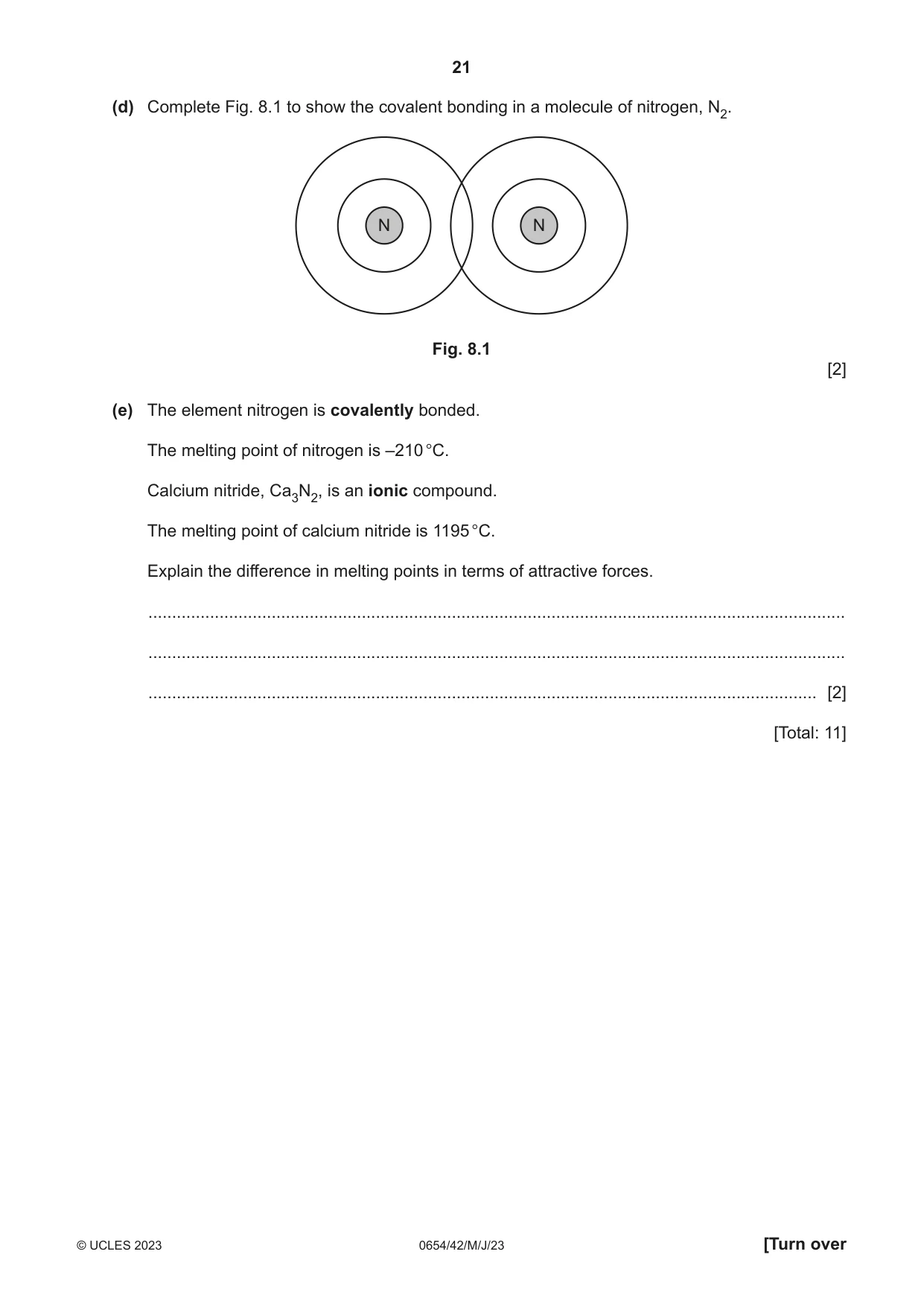 Cambridge IGCSE Sciences - Co-ordinated (Double) 0654 2023 May/June Paper 4 · Variant 2 question paper, page 21 of 32