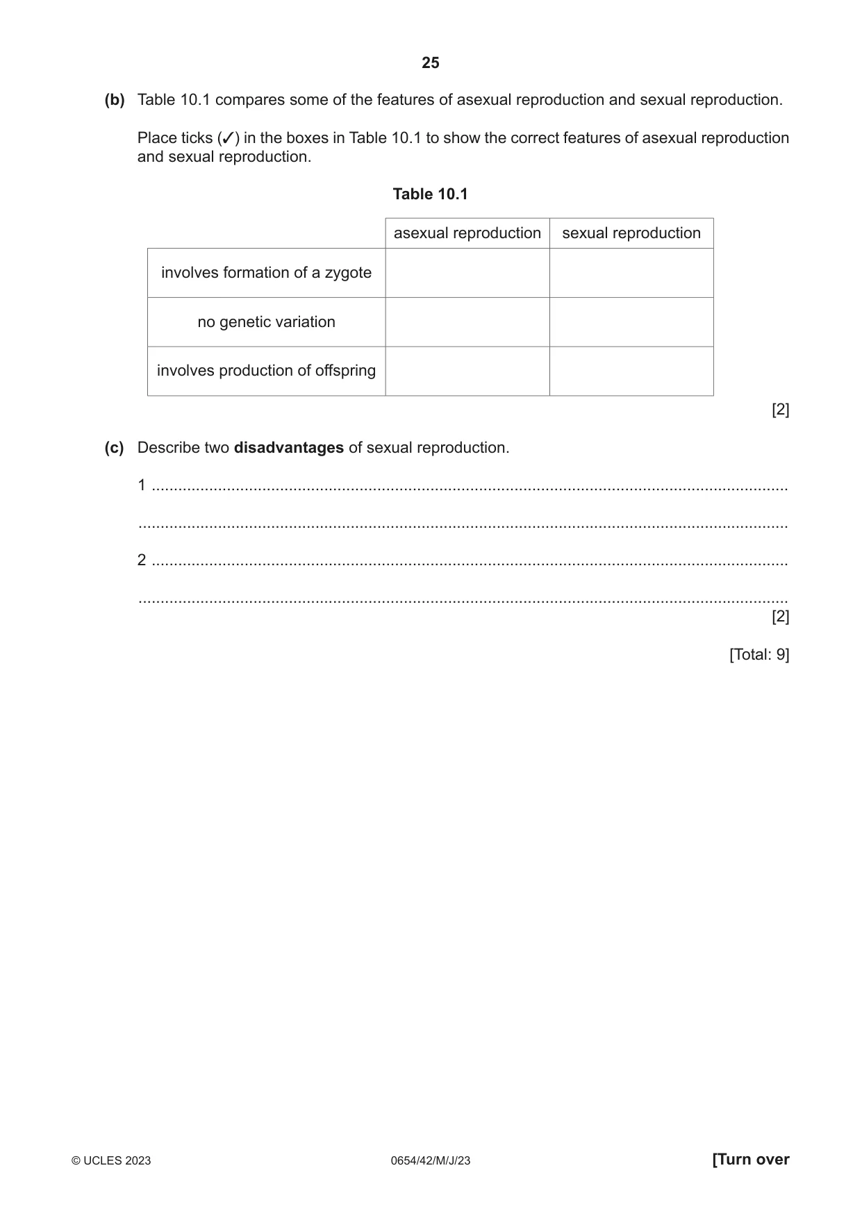 Cambridge IGCSE Sciences - Co-ordinated (Double) 0654 2023 May/June Paper 4 · Variant 2 question paper, page 25 of 32