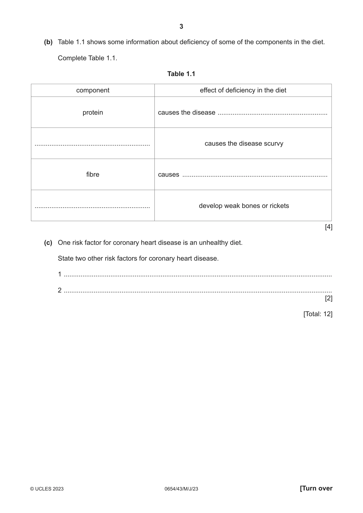 Cambridge IGCSE Sciences - Co-ordinated (Double) 0654 2023 May/June Paper 4 · Variant 3 question paper, page 3 of 32