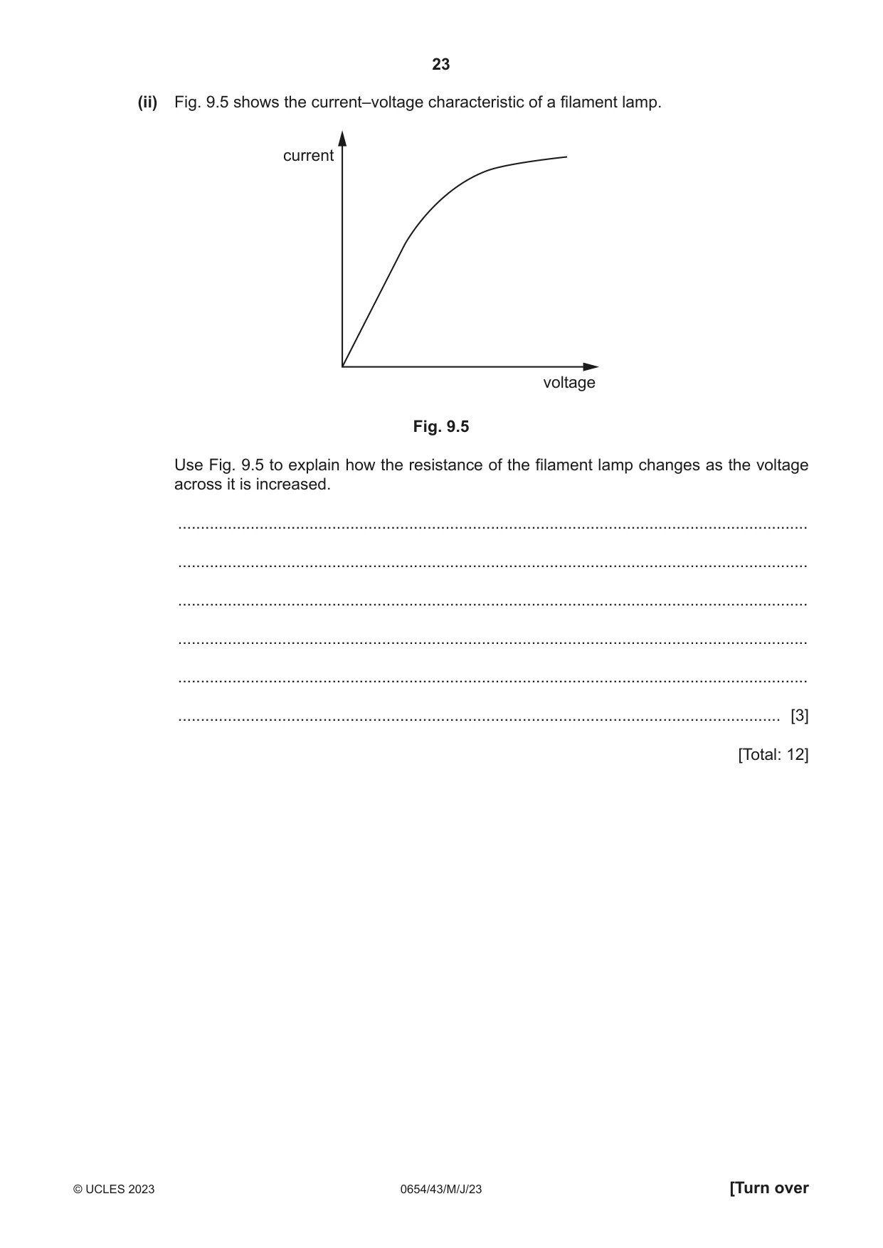 Cambridge IGCSE Sciences - Co-ordinated (Double) 0654 2023 May/June Paper 4 · Variant 3 question paper, page 23 of 32