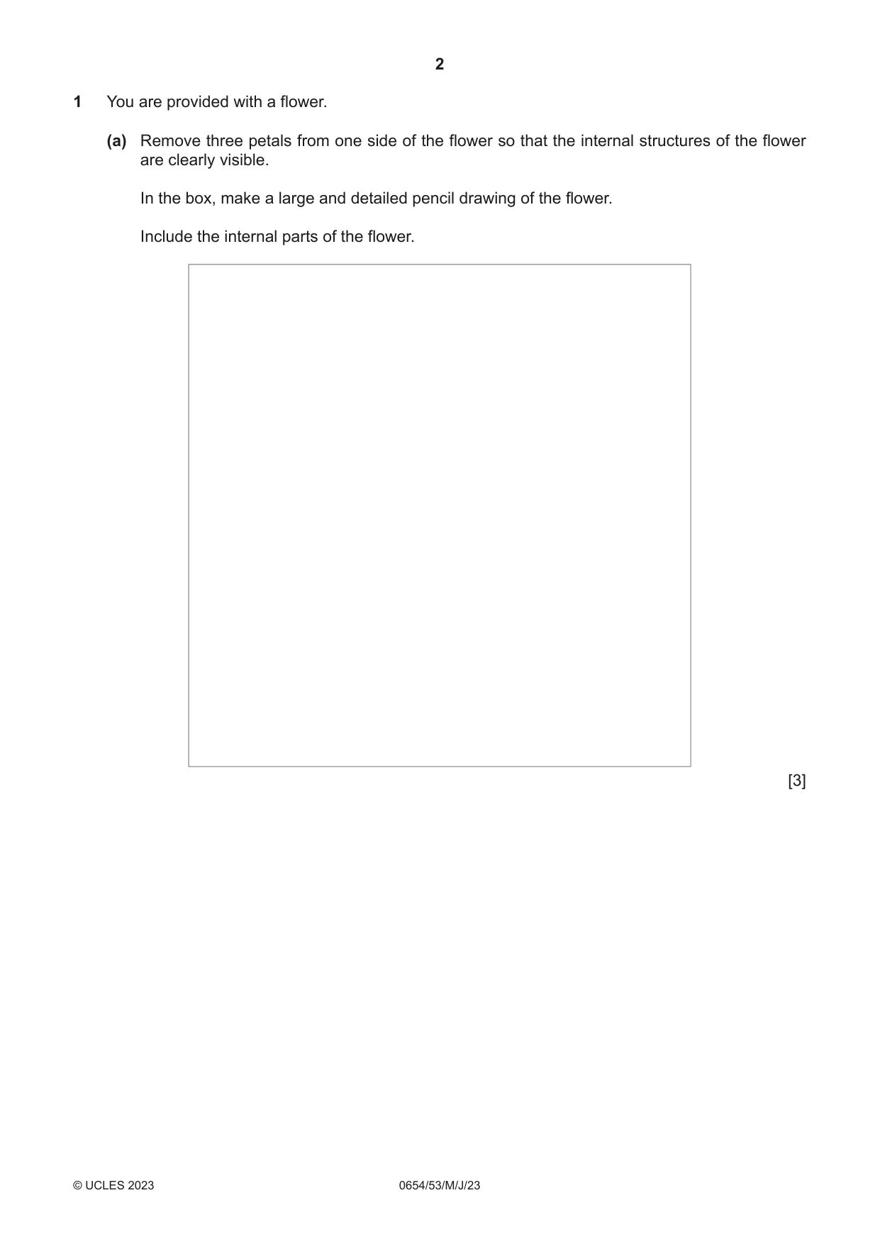 Cambridge IGCSE Sciences - Co-ordinated (Double) 0654 2023 May/June Paper 5 · Variant 3 question paper, page 2 of 16