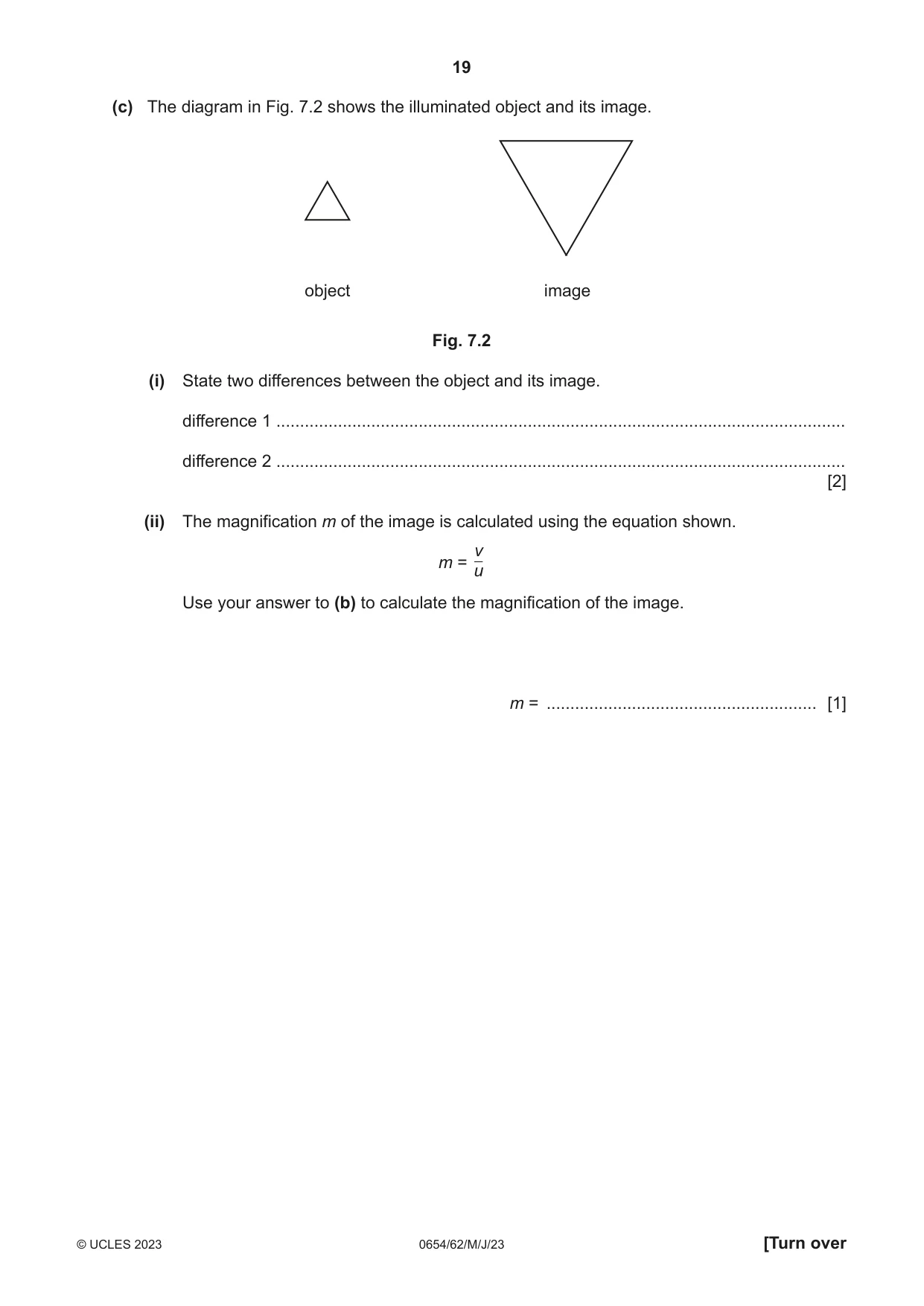 Cambridge IGCSE Sciences - Co-ordinated (Double) 0654 2023 May/June Paper 6 · Variant 2 question paper, page 19 of 24