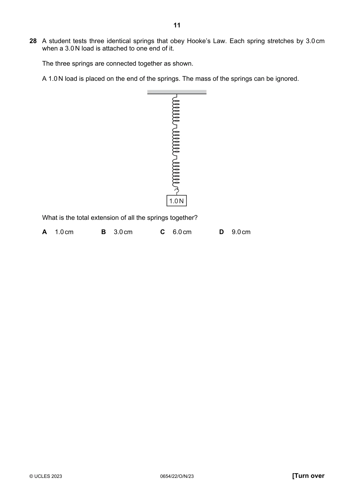Cambridge IGCSE Sciences - Co-ordinated (Double) 0654 2023 Oct/Nov Paper 2 · Variant 2 question paper, page 11 of 20