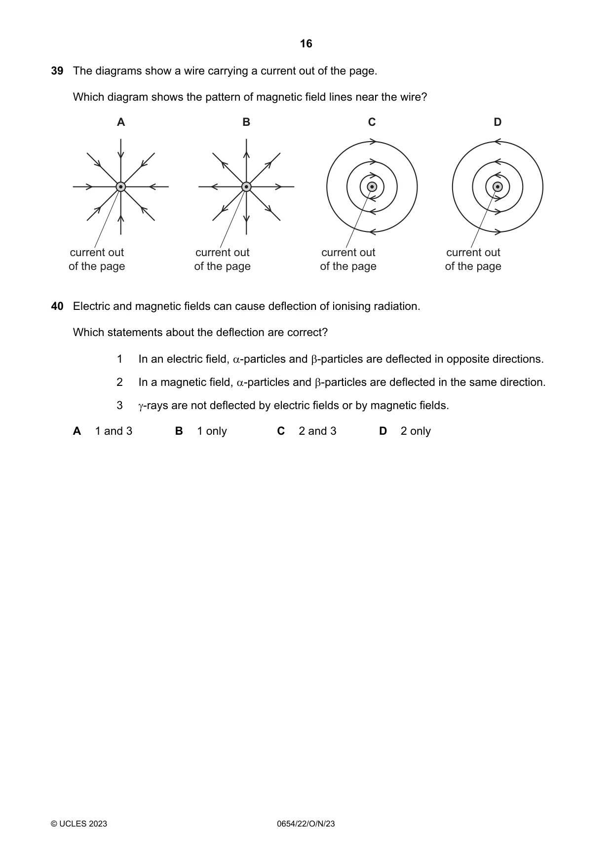 Cambridge IGCSE Sciences - Co-ordinated (Double) 0654 2023 Oct/Nov Paper 2 · Variant 2 question paper, page 16 of 20