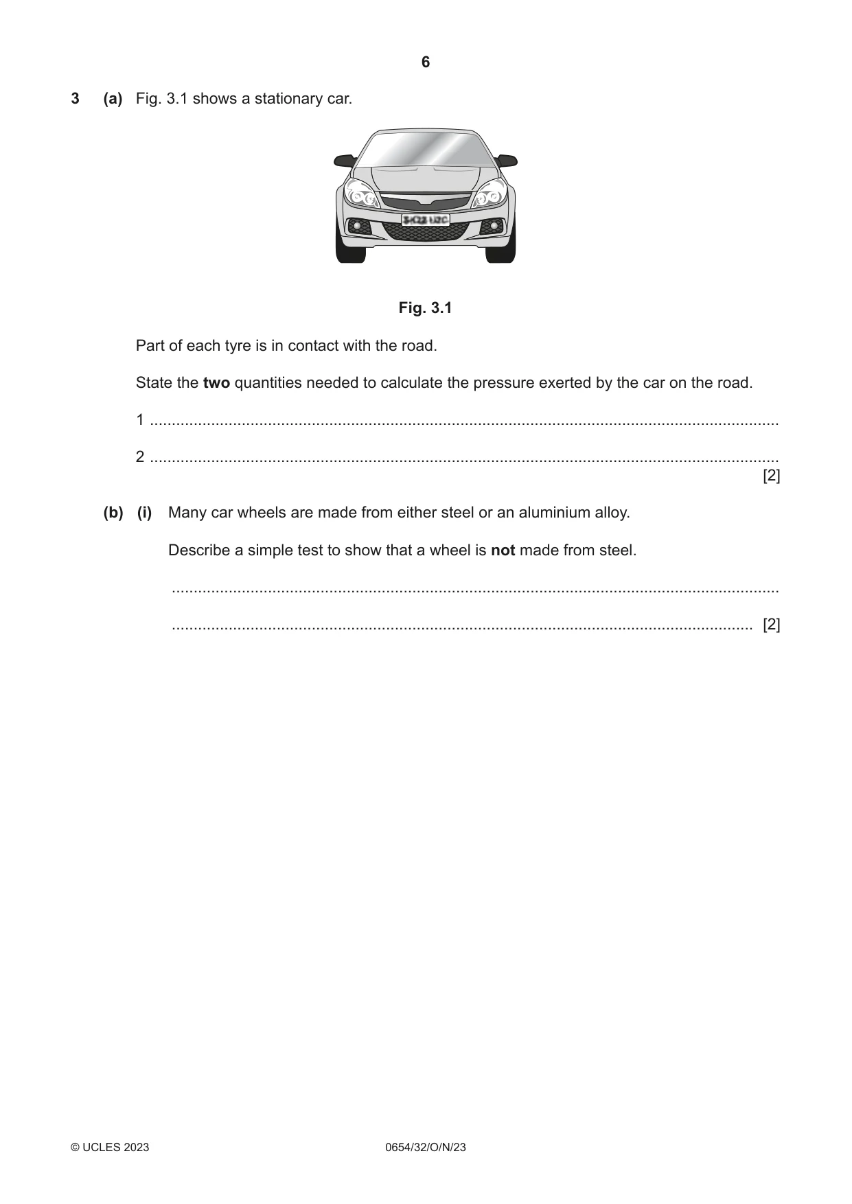 Cambridge IGCSE Sciences - Co-ordinated (Double) 0654 2023 Oct/Nov Paper 3 · Variant 2 question paper, page 6 of 32