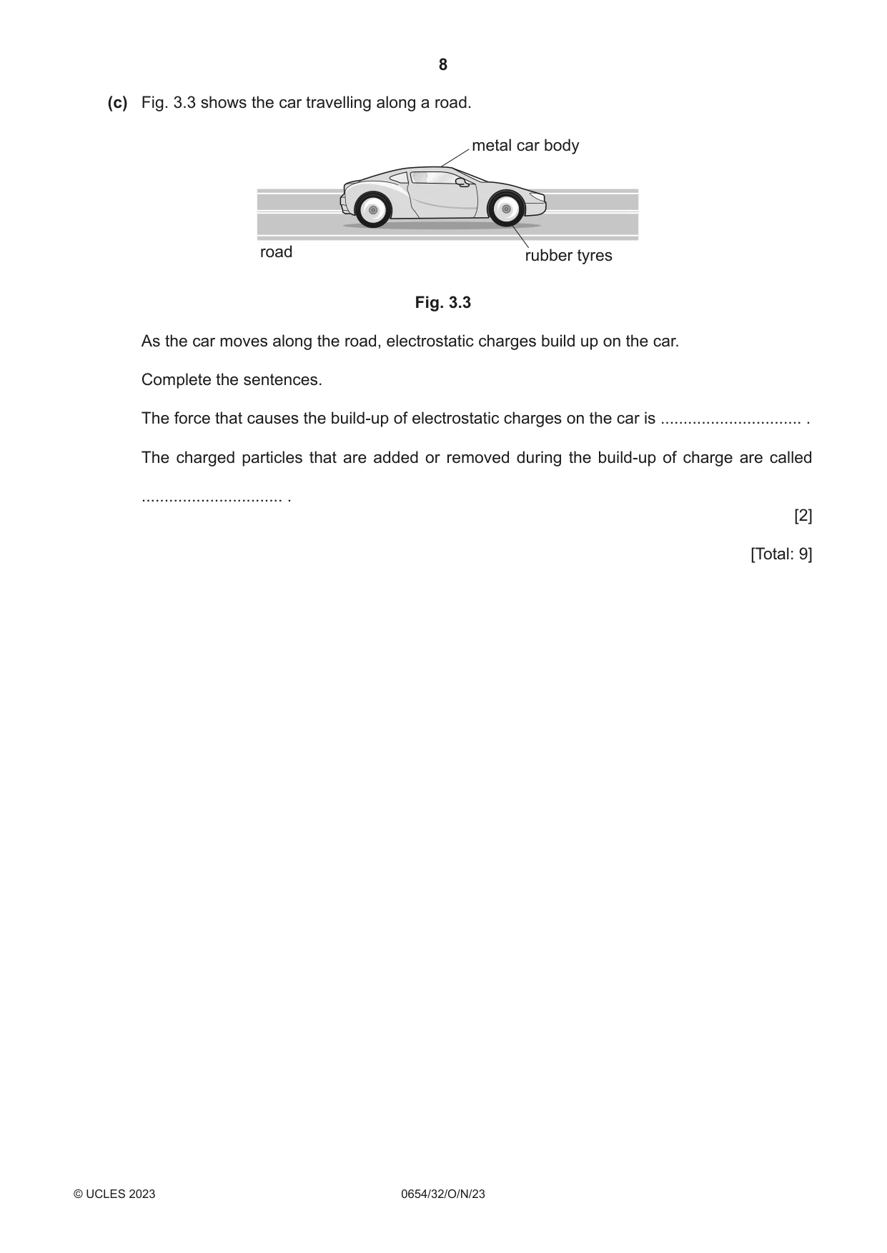 Cambridge IGCSE Sciences - Co-ordinated (Double) 0654 2023 Oct/Nov Paper 3 · Variant 2 question paper, page 8 of 32
