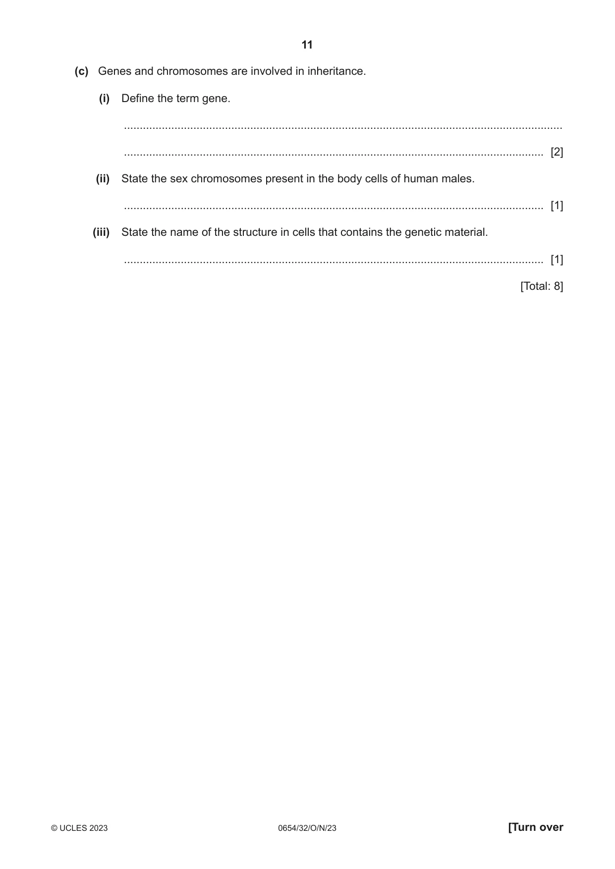 Cambridge IGCSE Sciences - Co-ordinated (Double) 0654 2023 Oct/Nov Paper 3 · Variant 2 question paper, page 11 of 32