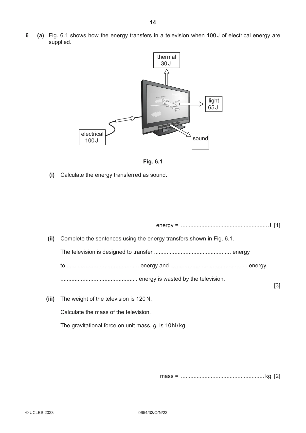 Cambridge IGCSE Sciences - Co-ordinated (Double) 0654 2023 Oct/Nov Paper 3 · Variant 2 question paper, page 14 of 32