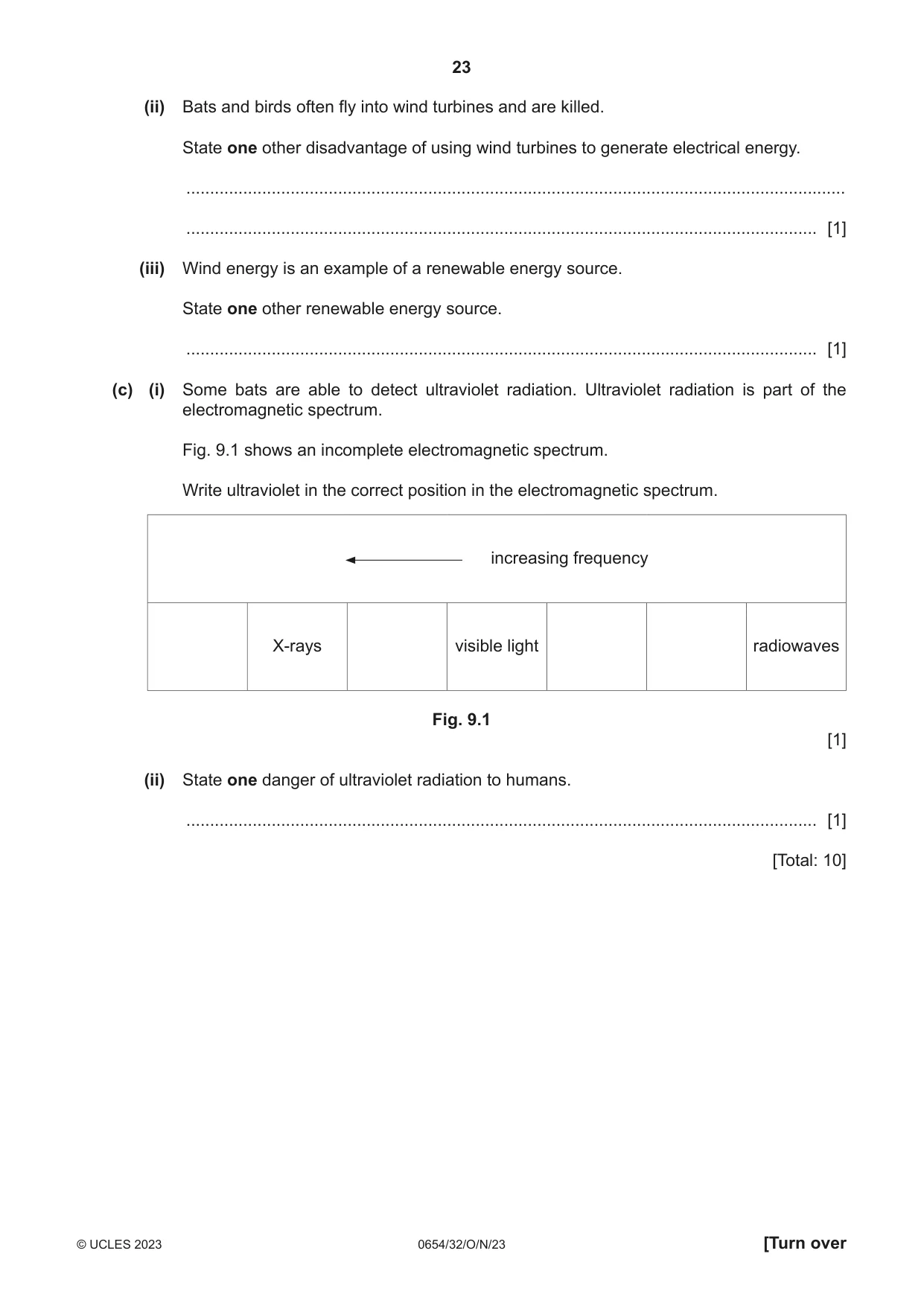 Cambridge IGCSE Sciences - Co-ordinated (Double) 0654 2023 Oct/Nov Paper 3 · Variant 2 question paper, page 23 of 32