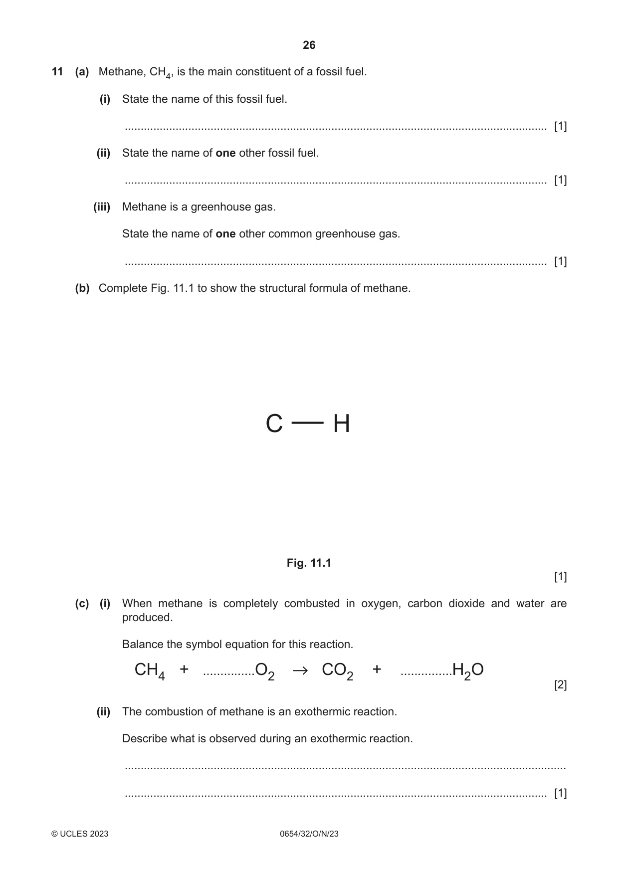 Cambridge IGCSE Sciences - Co-ordinated (Double) 0654 2023 Oct/Nov Paper 3 · Variant 2 question paper, page 26 of 32