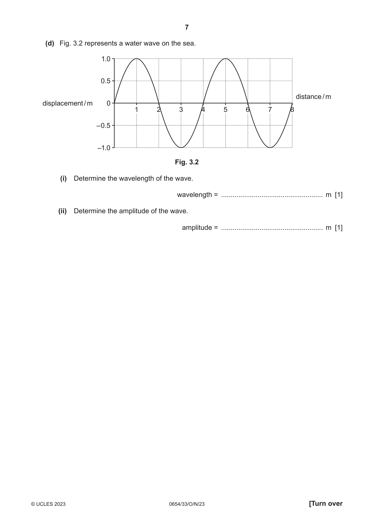 Cambridge IGCSE Sciences - Co-ordinated (Double) 0654 2023 Oct/Nov Paper 3 · Variant 3 question paper, page 7 of 28