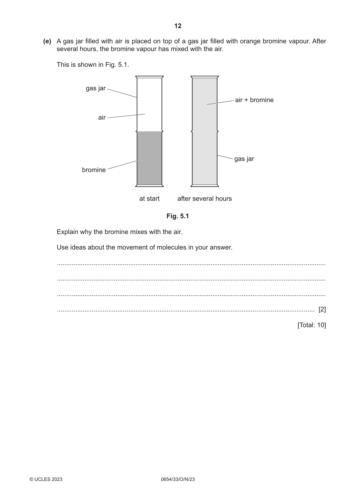 Cambridge IGCSE Sciences - Co-ordinated (Double) 0654 2023 Oct/Nov Paper 3 · Variant 3 question paper, page 12 of 28
