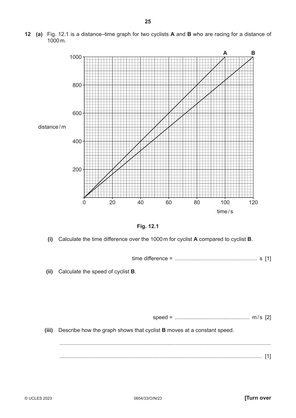 Cambridge IGCSE Sciences - Co-ordinated (Double) 0654 2023 Oct/Nov Paper 3 · Variant 3 question paper, page 25 of 28