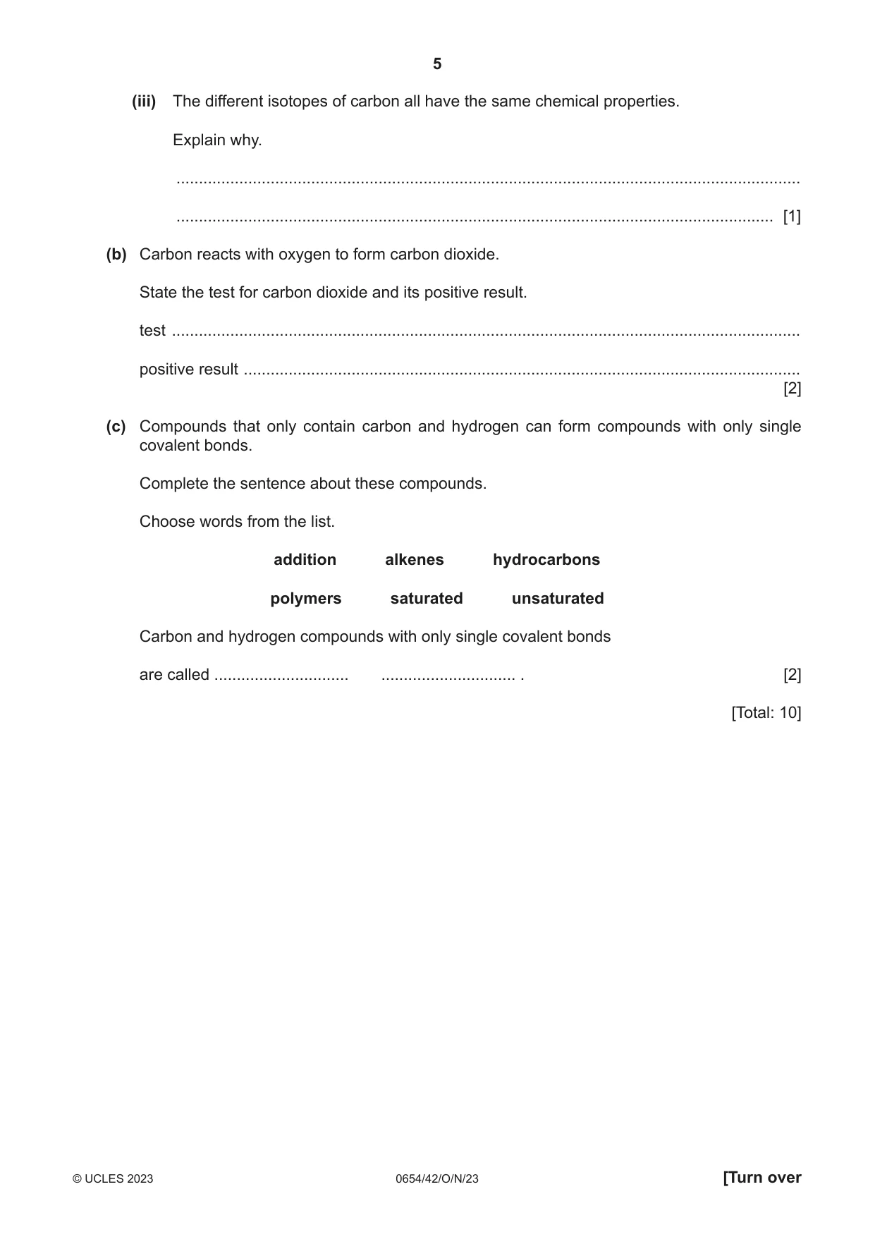 Cambridge IGCSE Sciences - Co-ordinated (Double) 0654 2023 Oct/Nov Paper 4 · Variant 2 question paper, page 5 of 32