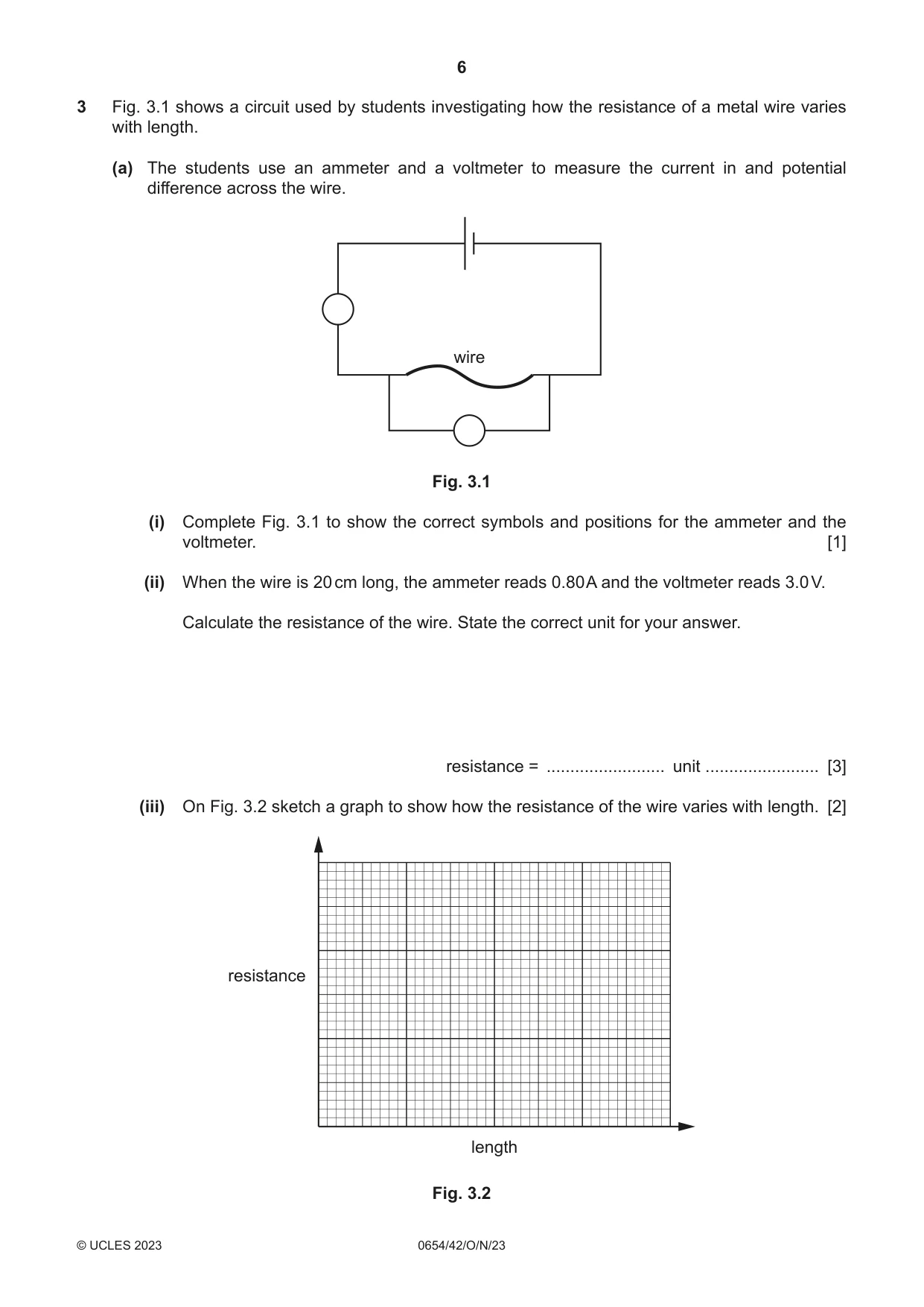 Cambridge IGCSE Sciences - Co-ordinated (Double) 0654 2023 Oct/Nov Paper 4 · Variant 2 question paper, page 6 of 32
