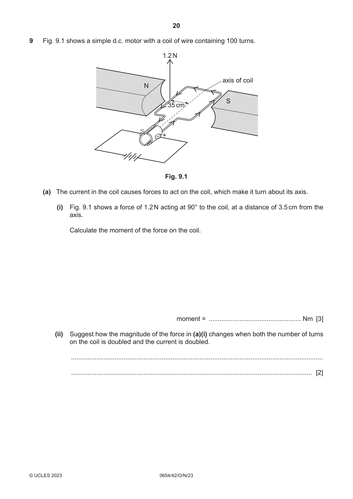 Cambridge IGCSE Sciences - Co-ordinated (Double) 0654 2023 Oct/Nov Paper 4 · Variant 2 question paper, page 20 of 32
