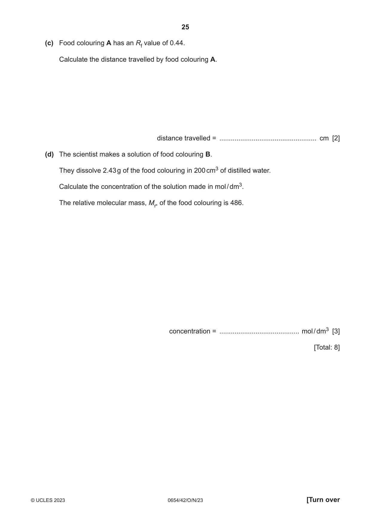 Cambridge IGCSE Sciences - Co-ordinated (Double) 0654 2023 Oct/Nov Paper 4 · Variant 2 question paper, page 25 of 32