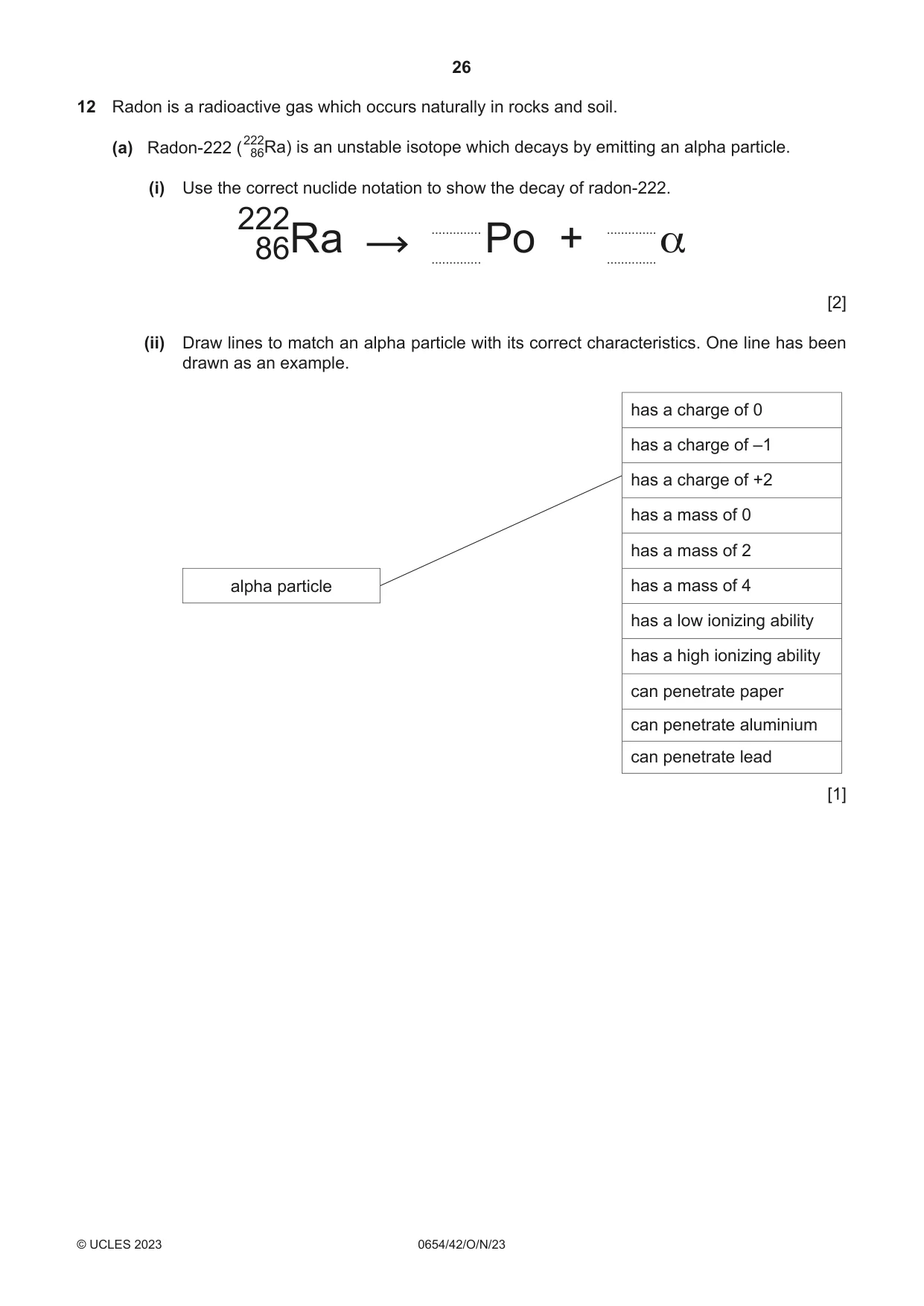 Cambridge IGCSE Sciences - Co-ordinated (Double) 0654 2023 Oct/Nov Paper 4 · Variant 2 question paper, page 26 of 32
