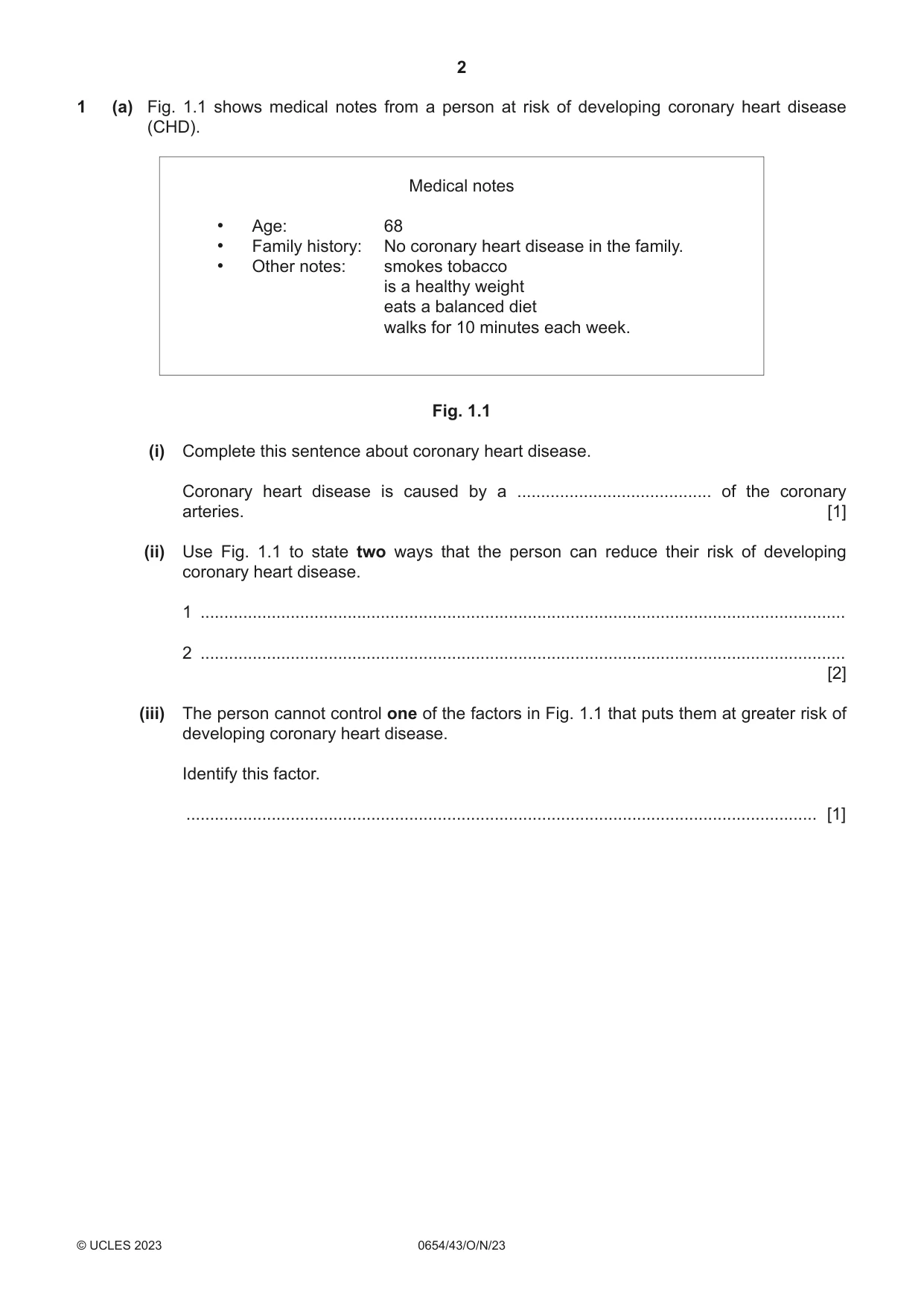 Cambridge IGCSE Sciences - Co-ordinated (Double) 0654 2023 Oct/Nov Paper 4 · Variant 3 question paper, page 2 of 28