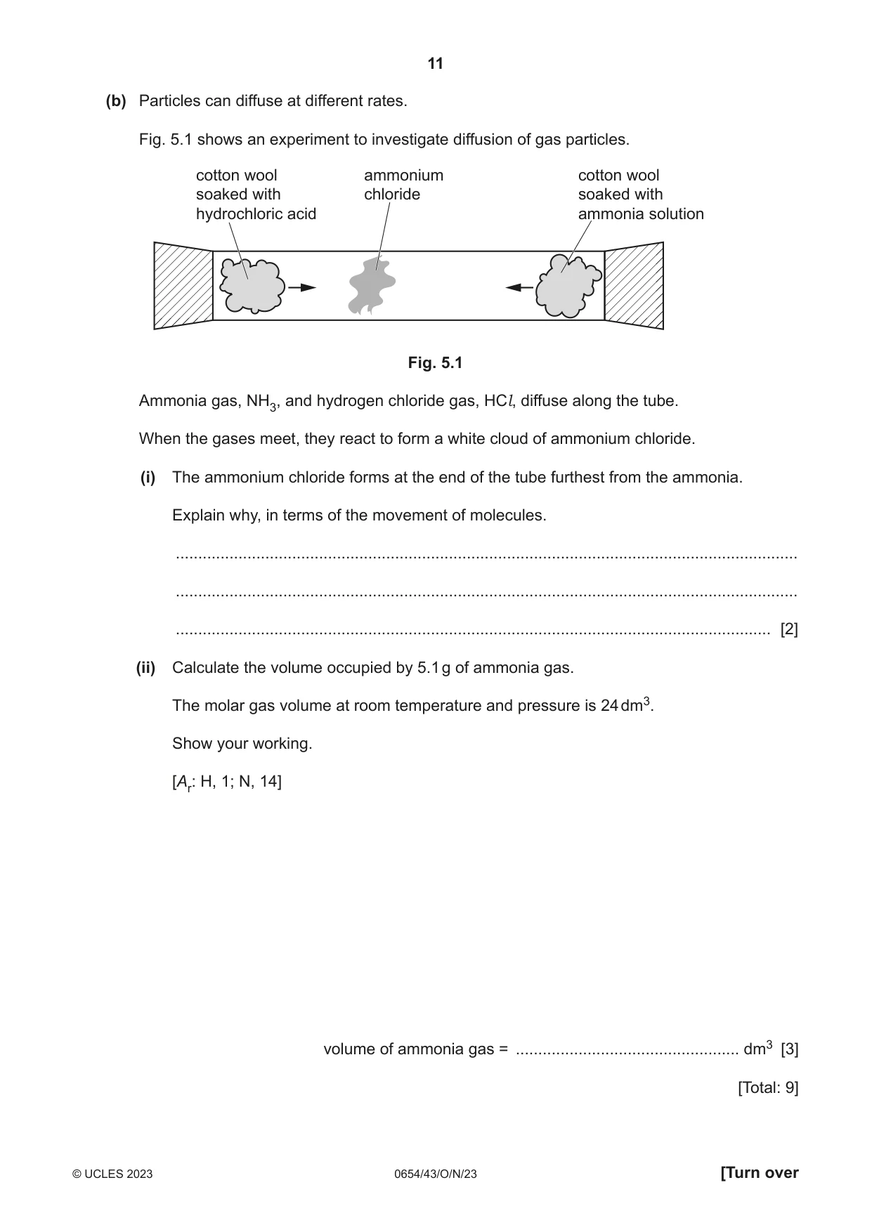 Cambridge IGCSE Sciences - Co-ordinated (Double) 0654 2023 Oct/Nov Paper 4 · Variant 3 question paper, page 11 of 28