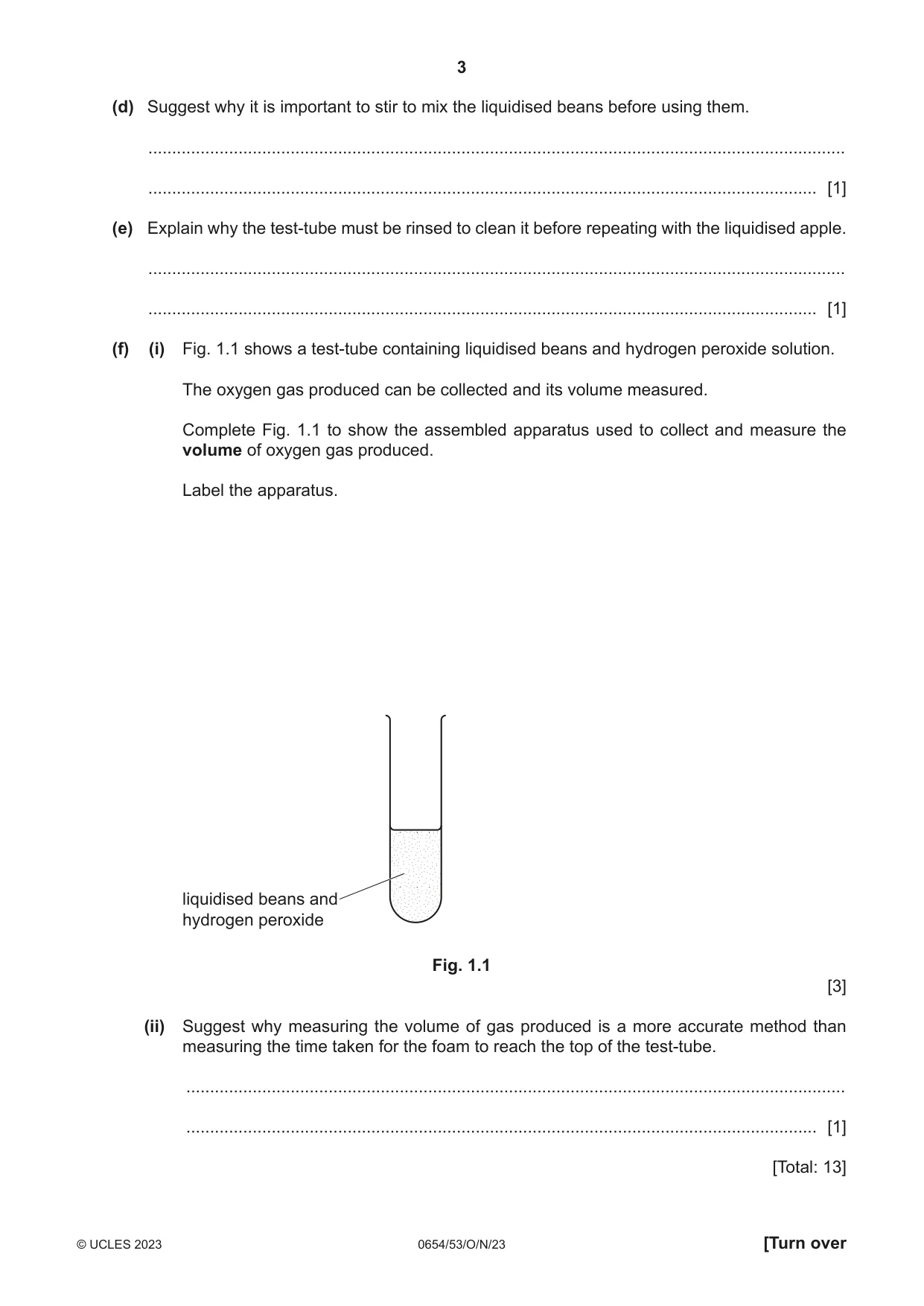 Cambridge IGCSE Sciences - Co-ordinated (Double) 0654 2023 Oct/Nov Paper 5 · Variant 3 question paper, page 3 of 16