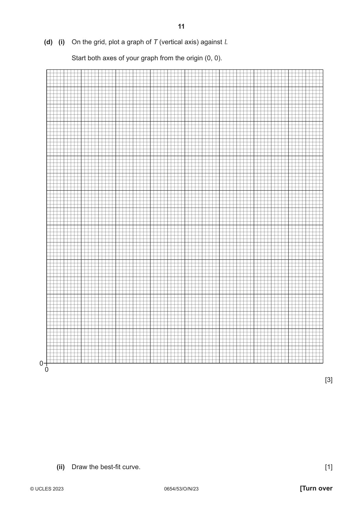 Cambridge IGCSE Sciences - Co-ordinated (Double) 0654 2023 Oct/Nov Paper 5 · Variant 3 question paper, page 11 of 16