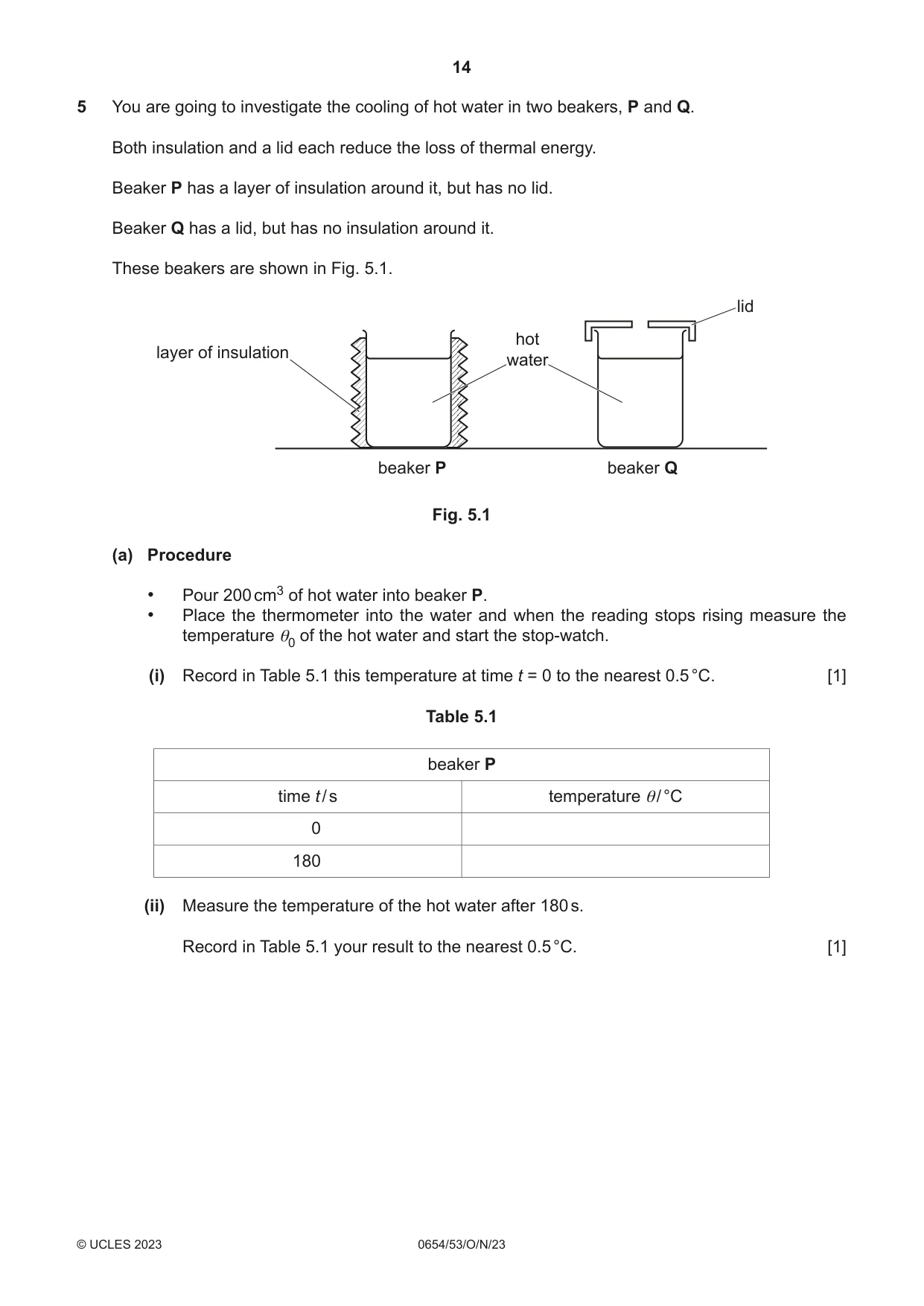 Cambridge IGCSE Sciences - Co-ordinated (Double) 0654 2023 Oct/Nov Paper 5 · Variant 3 question paper, page 14 of 16