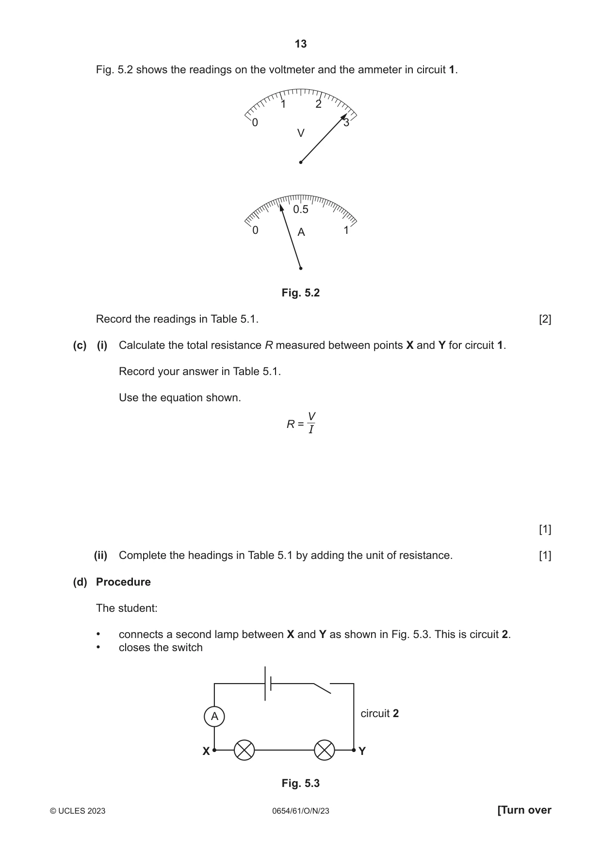 Cambridge IGCSE Sciences - Co-ordinated (Double) 0654 2023 Oct/Nov Paper 6 · Variant 1 question paper, page 13 of 20