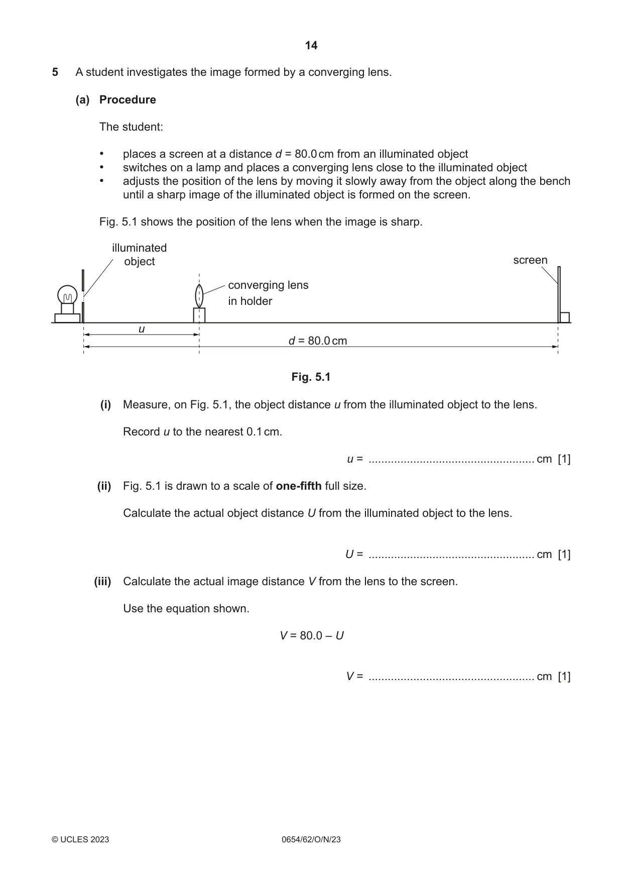 Cambridge IGCSE Sciences - Co-ordinated (Double) 0654 2023 Oct/Nov Paper 6 · Variant 2 question paper, page 14 of 20