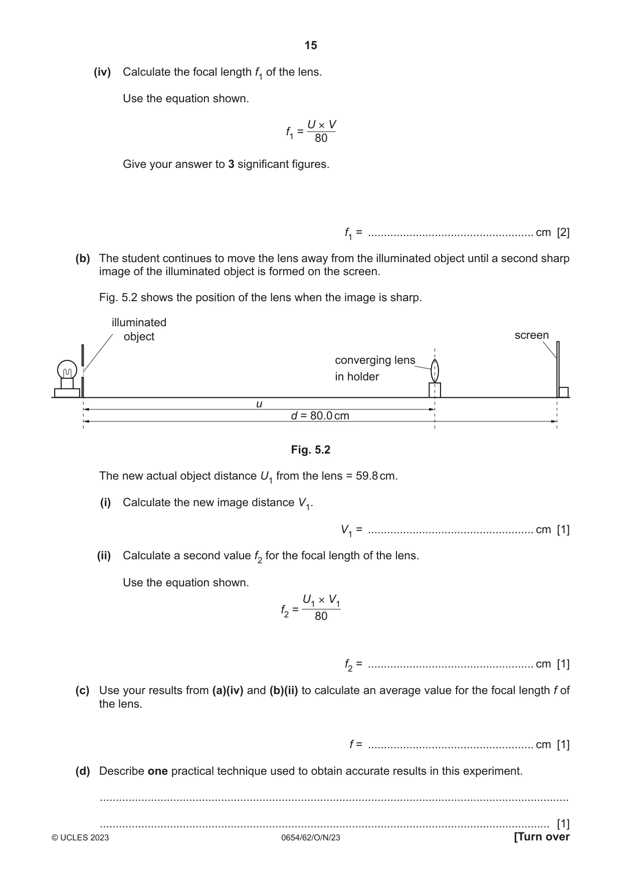Cambridge IGCSE Sciences - Co-ordinated (Double) 0654 2023 Oct/Nov Paper 6 · Variant 2 question paper, page 15 of 20