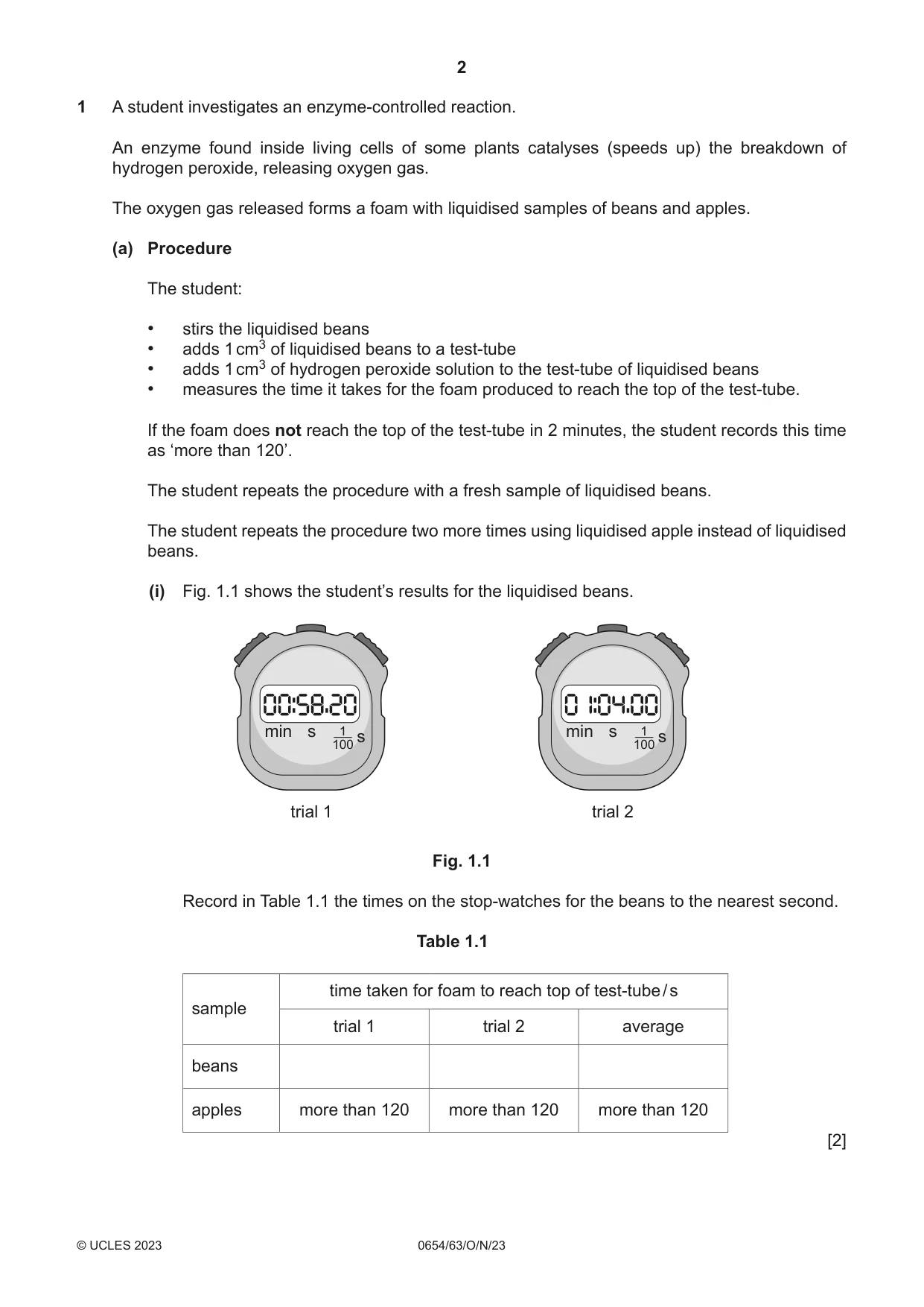 Cambridge IGCSE Sciences - Co-ordinated (Double) 0654 2023 Oct/Nov Paper 6 · Variant 3 question paper, page 2 of 20
