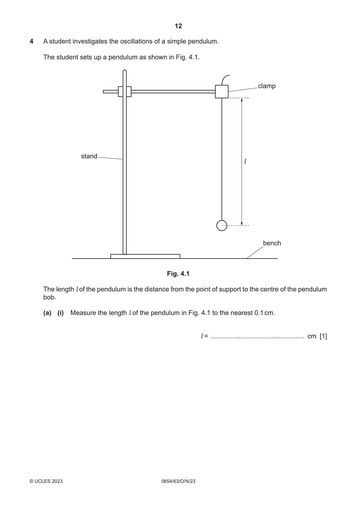 Cambridge IGCSE Sciences - Co-ordinated (Double) 0654 2023 Oct/Nov Paper 6 · Variant 3 question paper, page 12 of 20