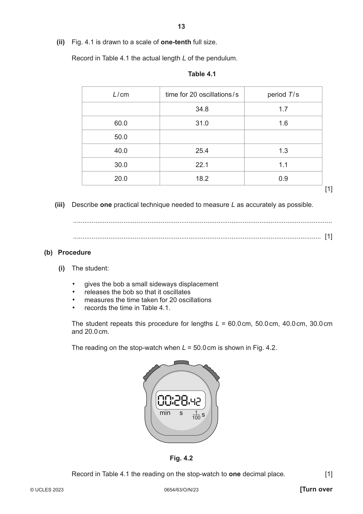 Cambridge IGCSE Sciences - Co-ordinated (Double) 0654 2023 Oct/Nov Paper 6 · Variant 3 question paper, page 13 of 20